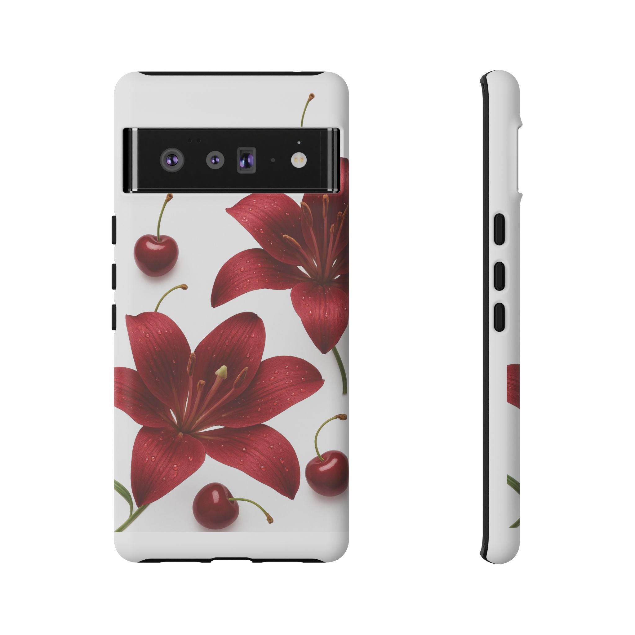 Floral Tough Phone Case, Beautiful Floral Design, Gift for Her, Risk Resistant Cover, Trendy Smartphone Accessory
