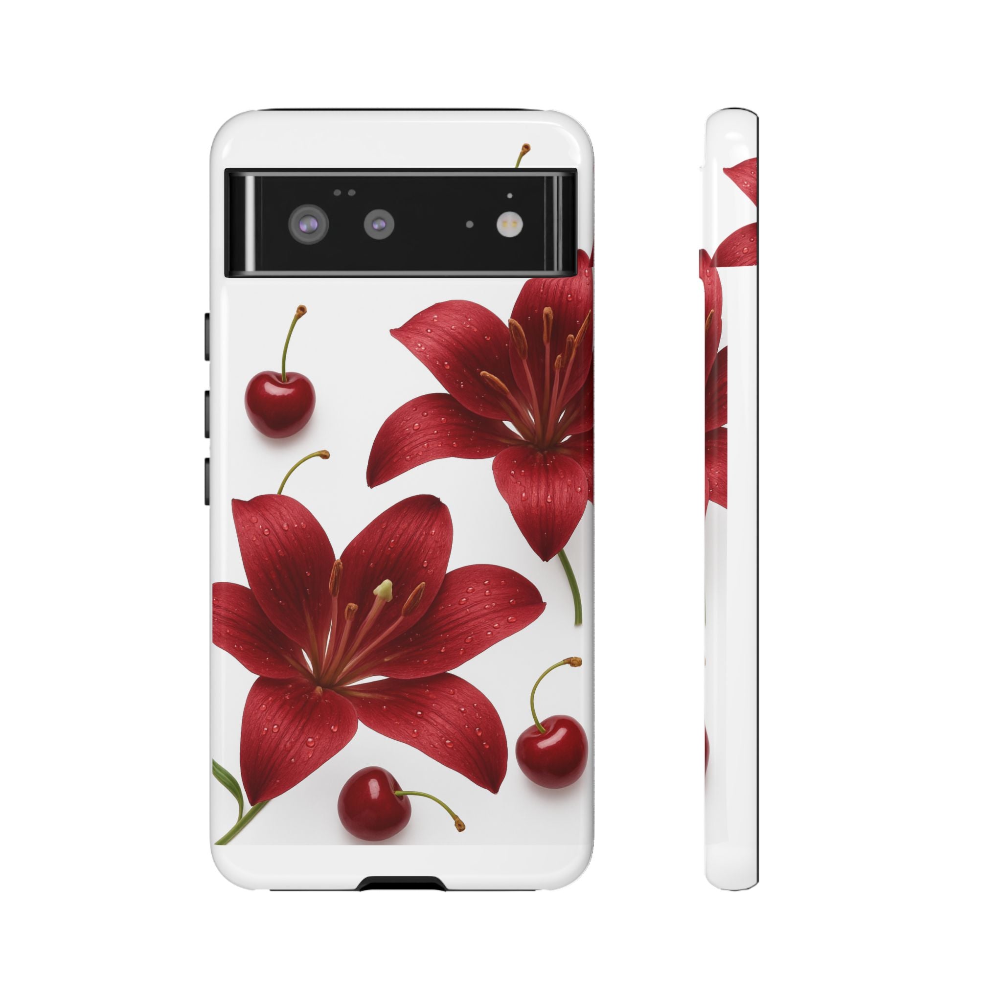 Floral Tough Phone Case, Beautiful Floral Design, Gift for Her, Risk Resistant Cover, Trendy Smartphone Accessory