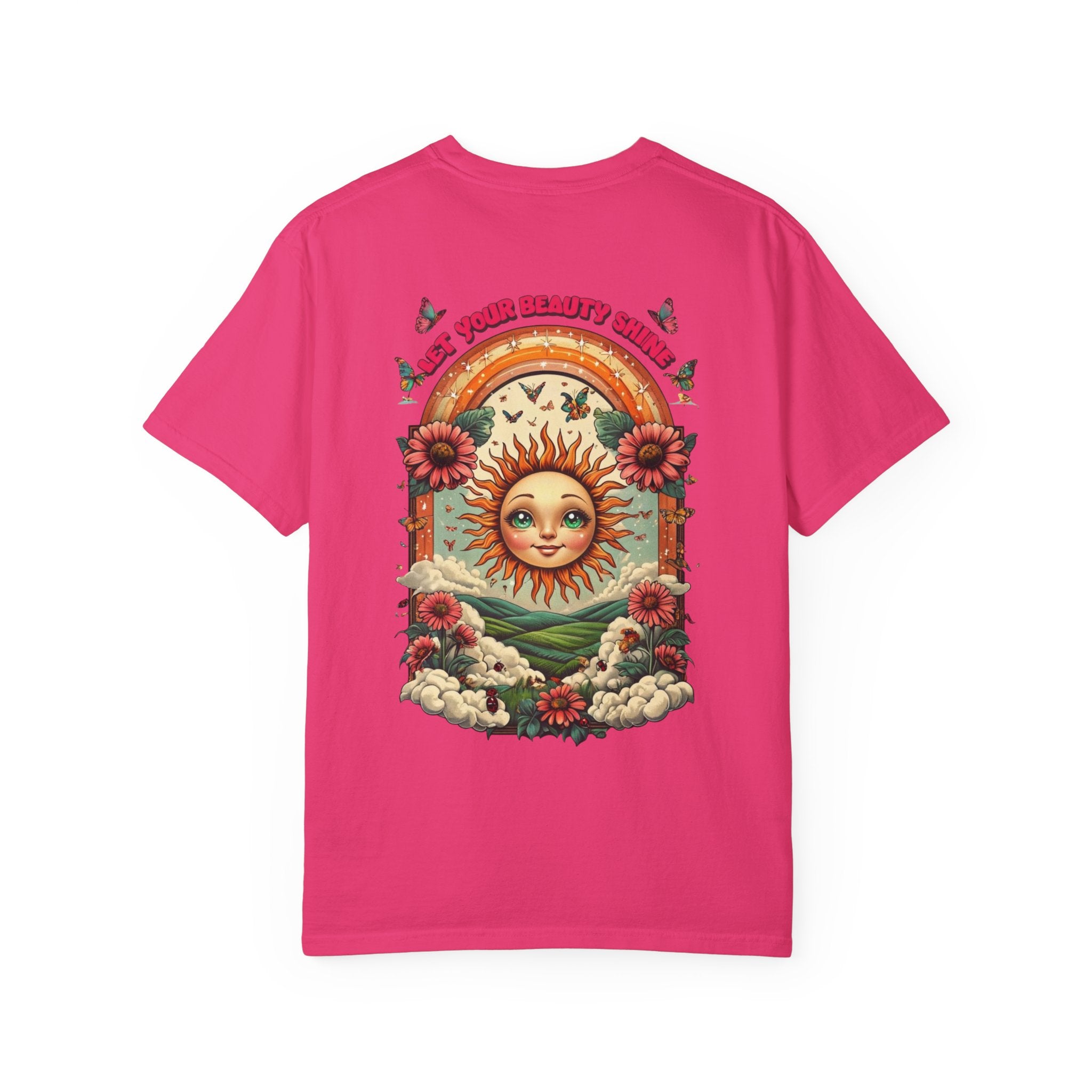 Sunshine Vibes Unisex Garment-Dyed T-shirt, Vintage Graphic Tee, Summer Fashion, Gift for Her, Eco-Friendly Clothing, Festival Wear