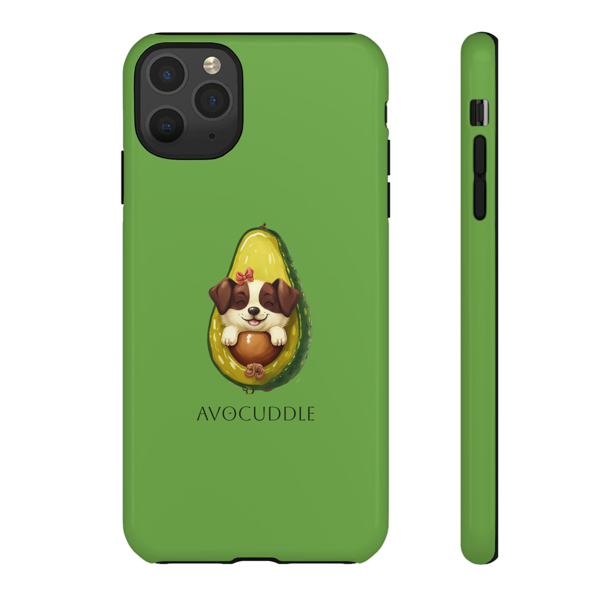 Cute Avocado Dog Phone Case - Pet Lover Gift, Animal Phone Cover, Quirky Accessory, Dog Mom Present, Custom Phone Case