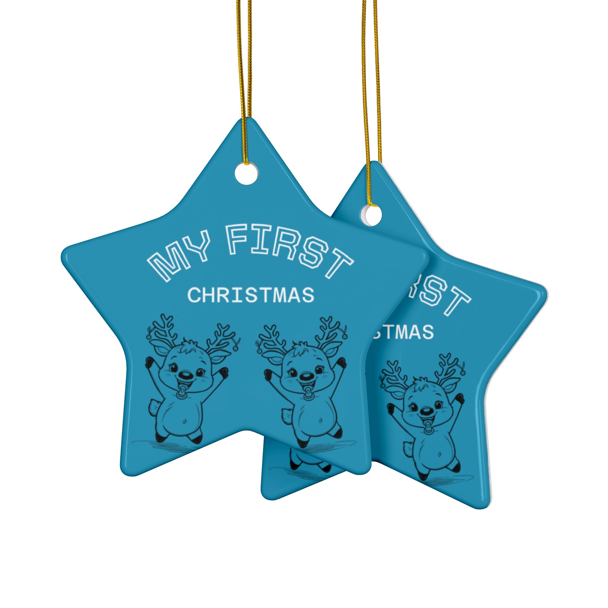 Ceramic Ornaments - Baby's First Christmas Set