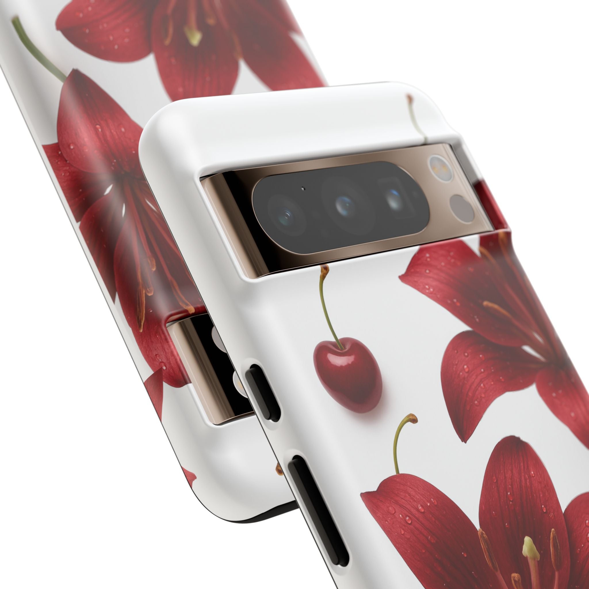 Floral Tough Phone Case, Beautiful Floral Design, Gift for Her, Risk Resistant Cover, Trendy Smartphone Accessory