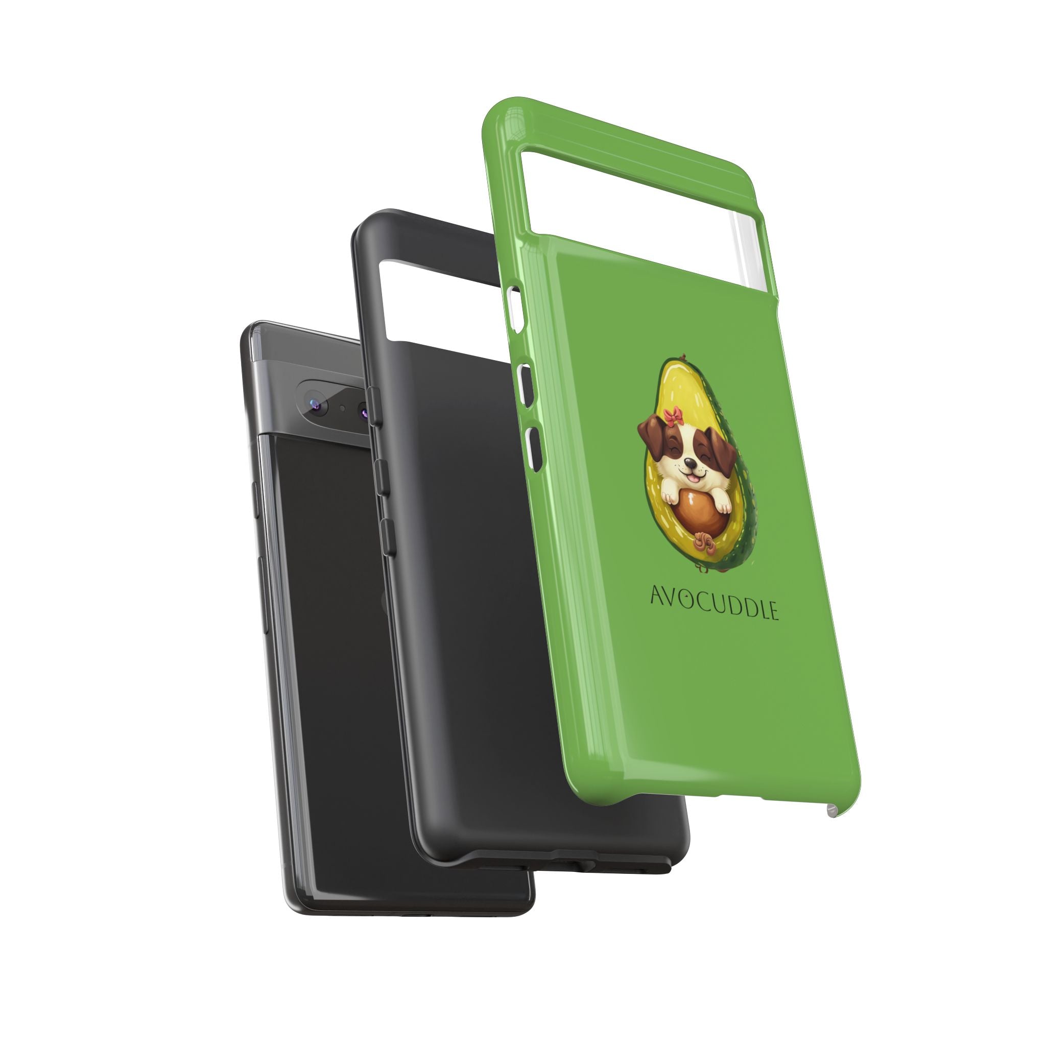 Cute Avocado Dog Phone Case - Pet Lover Gift, Animal Phone Cover, Quirky Accessory, Dog Mom Present, Custom Phone Case