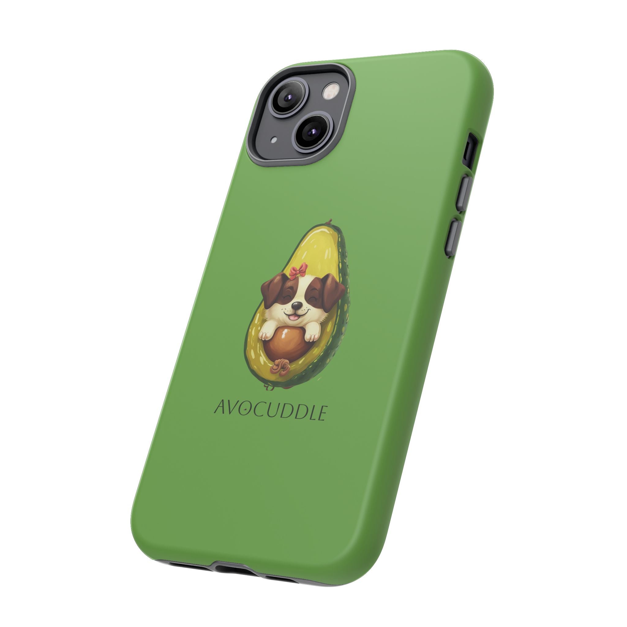 Cute Avocado Dog Phone Case - Pet Lover Gift, Animal Phone Cover, Quirky Accessory, Dog Mom Present, Custom Phone Case