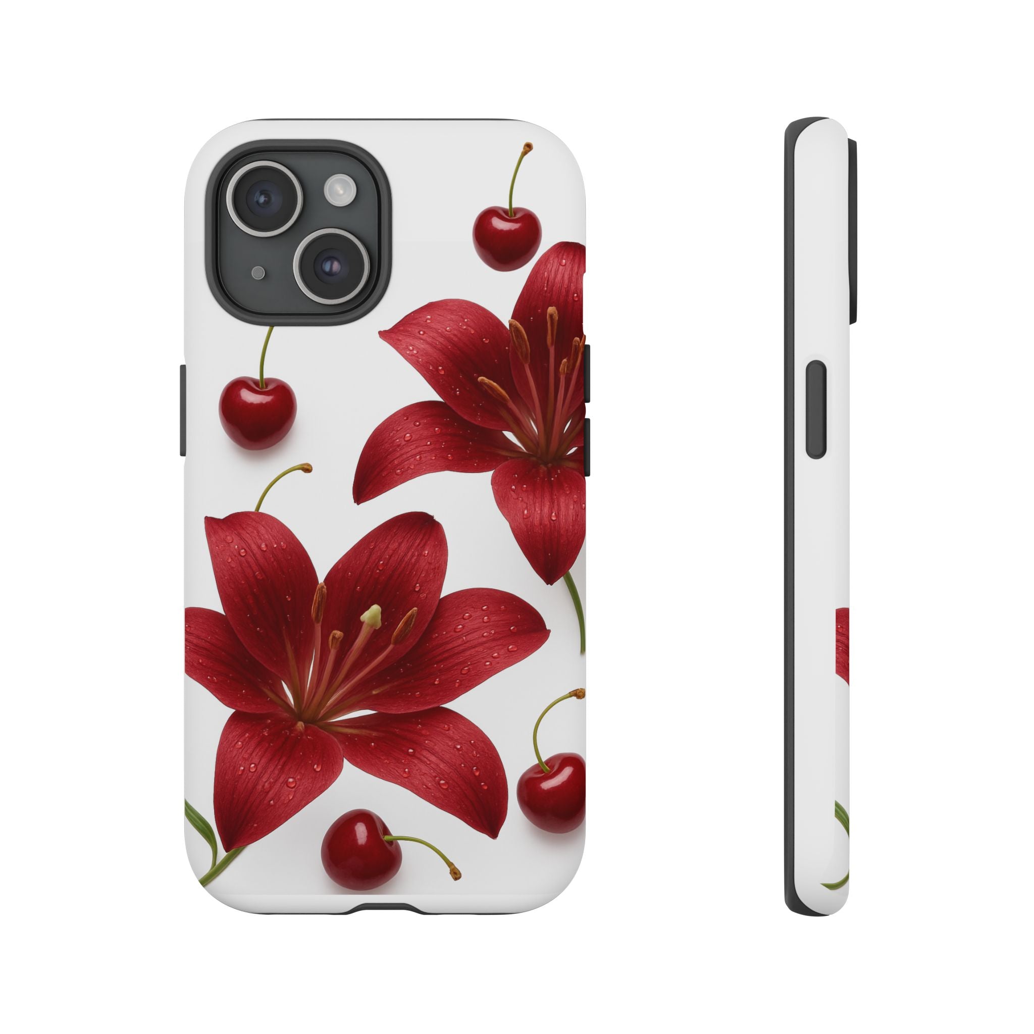 Floral Tough Phone Case, Beautiful Floral Design, Gift for Her, Risk Resistant Cover, Trendy Smartphone Accessory