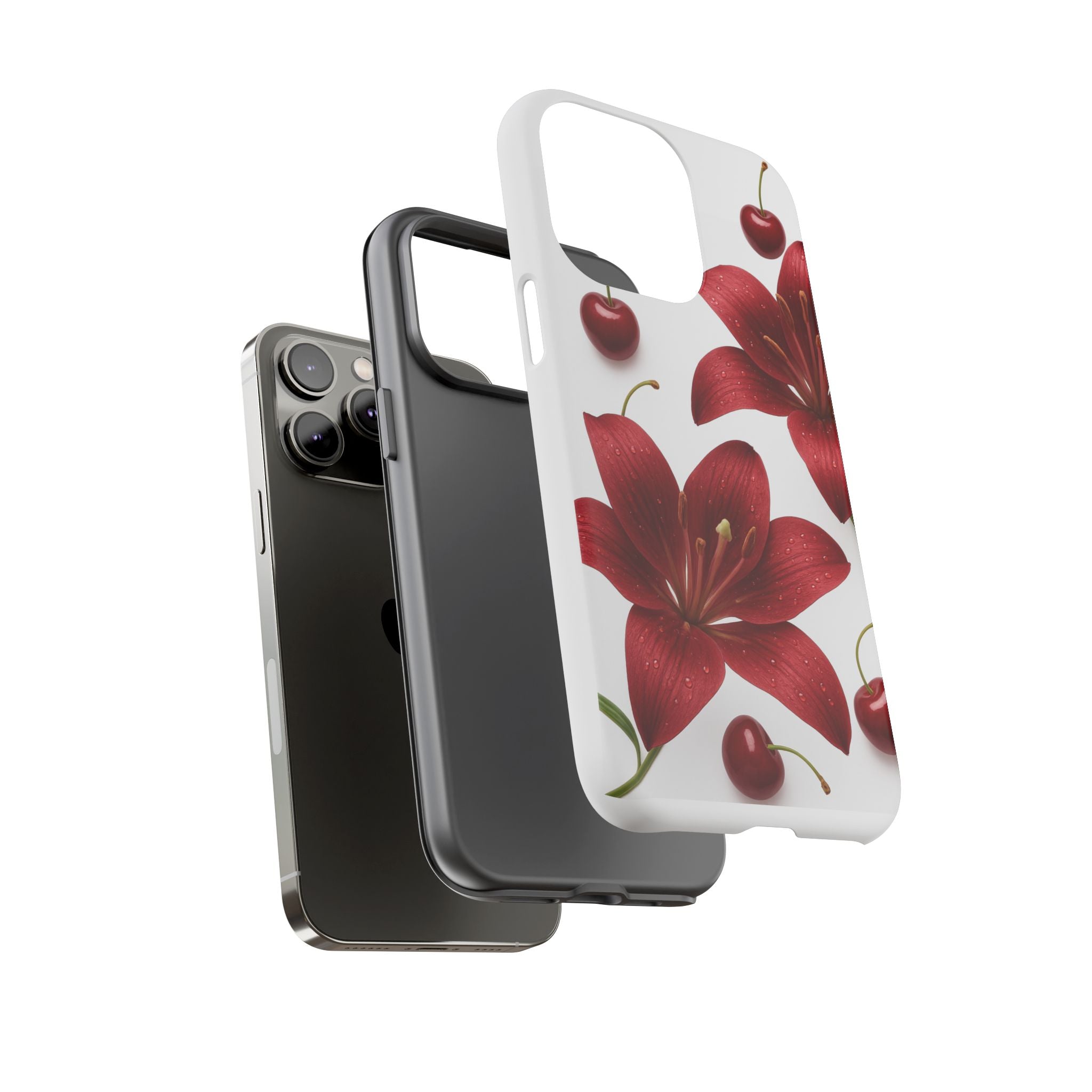Floral Tough Phone Case, Beautiful Floral Design, Gift for Her, Risk Resistant Cover, Trendy Smartphone Accessory
