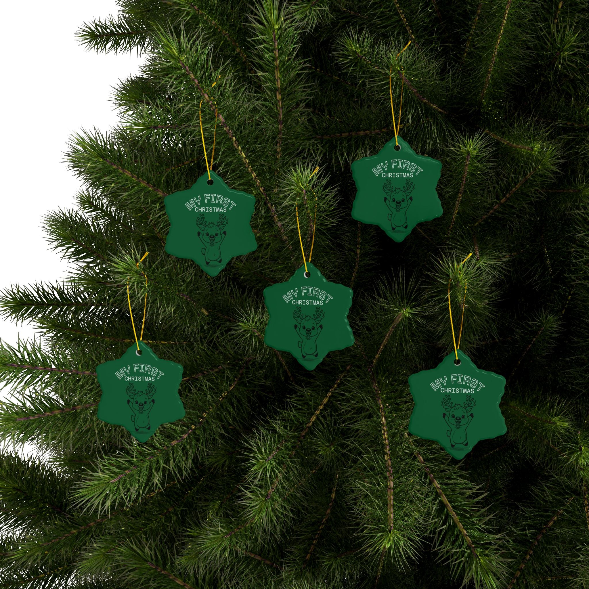 Ceramic Ornaments - Baby's First Christmas Set