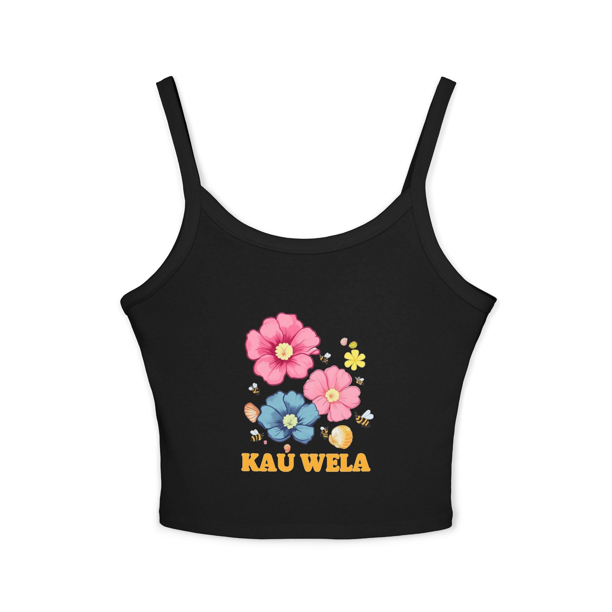 Women's Floral Spaghetti Strap Tank Top, Summer Top, Boho Chic, Vacation Outfit, Beachwear, Gift for Her