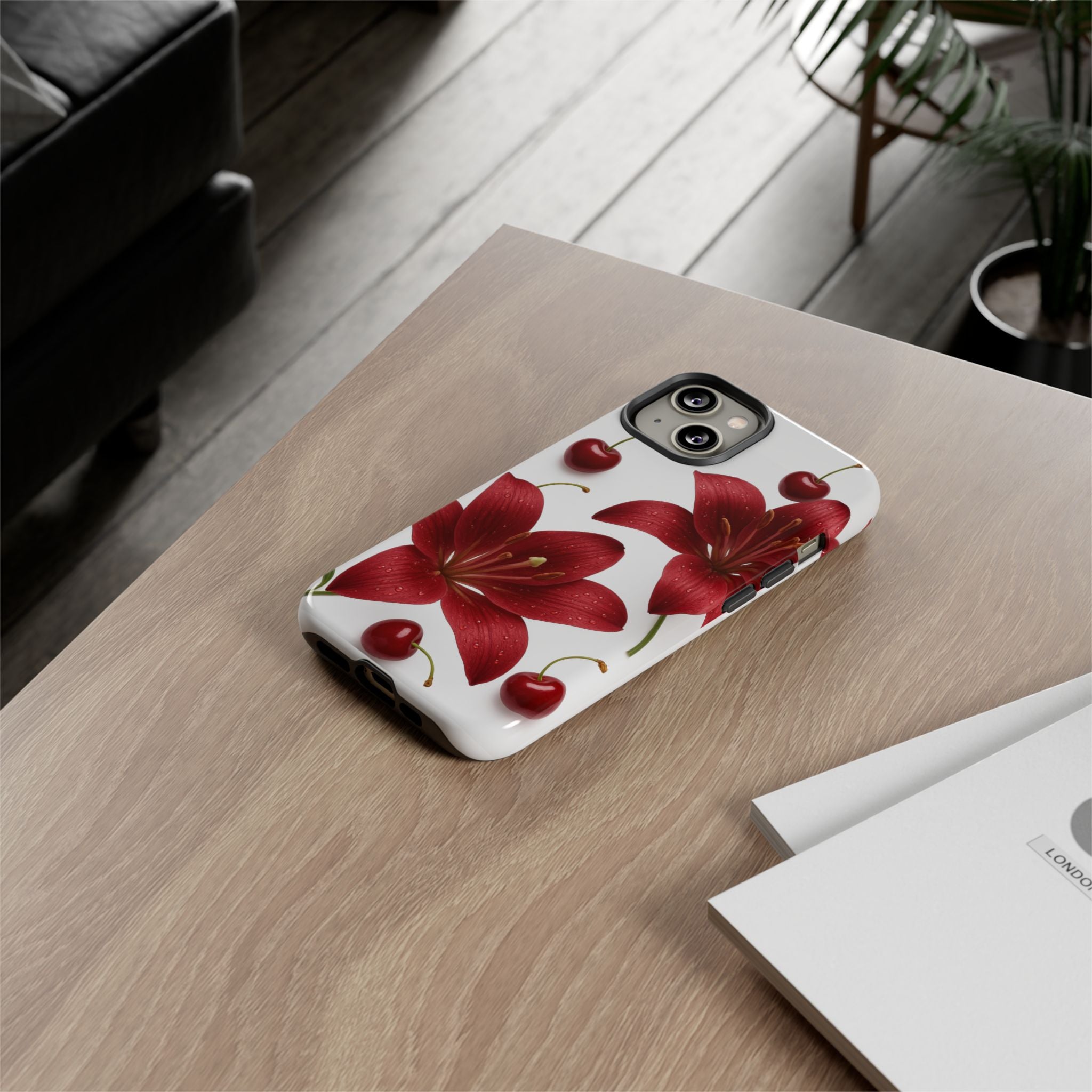 Floral Tough Phone Case, Beautiful Floral Design, Gift for Her, Risk Resistant Cover, Trendy Smartphone Accessory