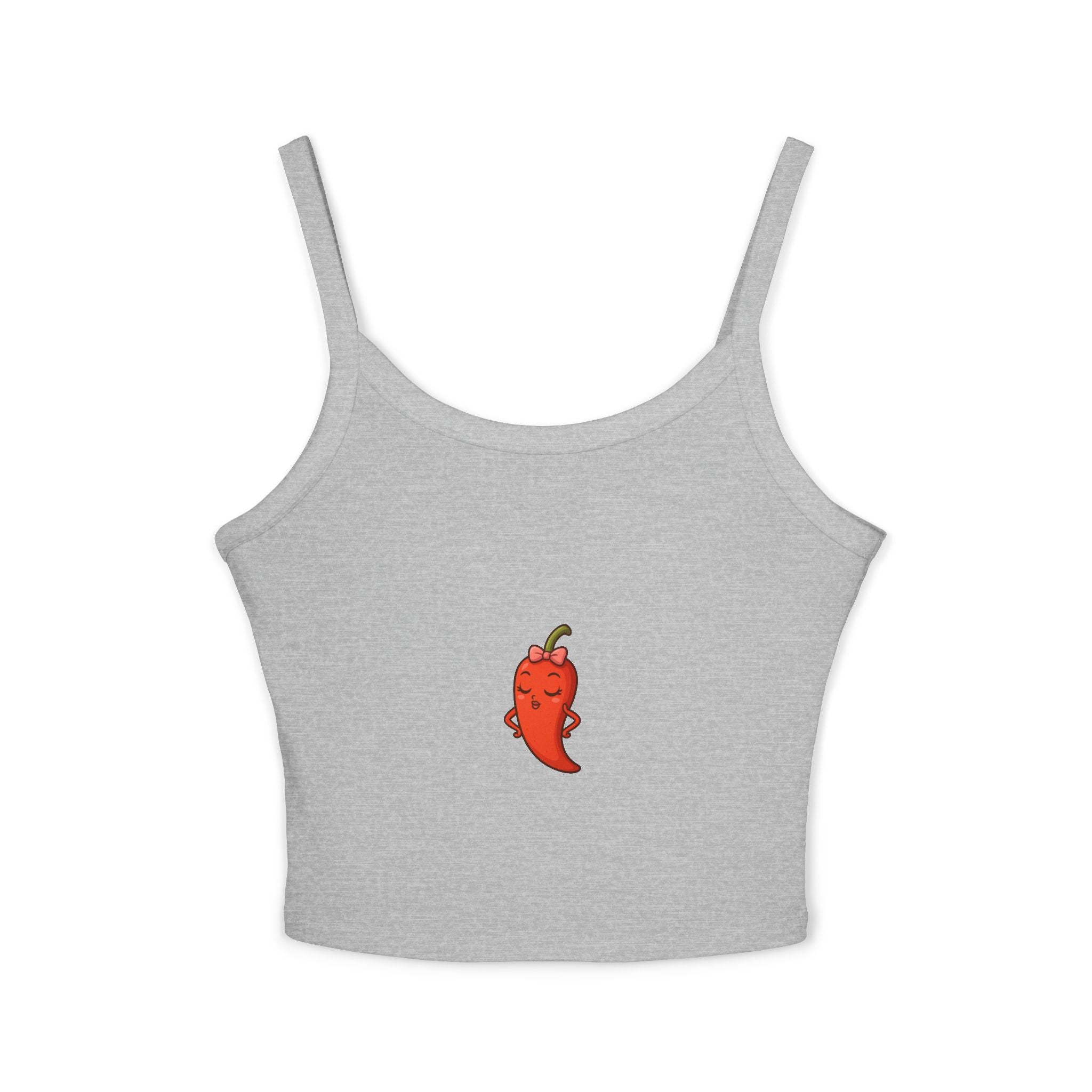 Cute Chili Pepper Women's Tank Top, Summer Fashion, Gift for Her, Casual Outfit, Trendy Sleeveless Top, Spaghetti Strap Shirt