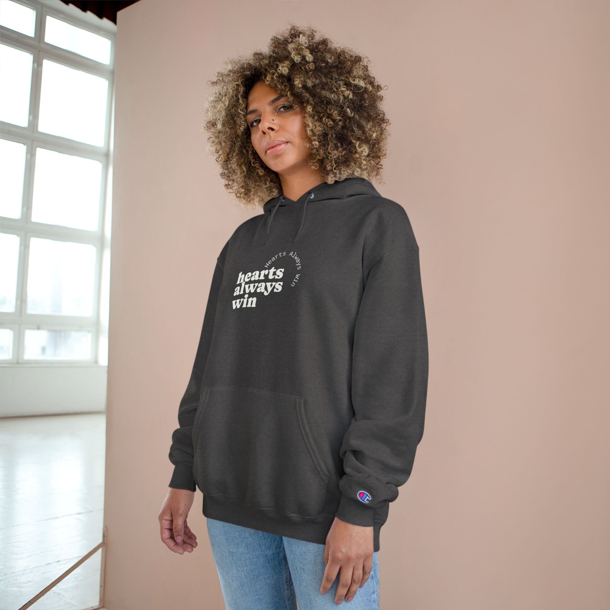 Heartfelt Champion Hoodie - Perfect for Love, Friendship, Self-Care, Valentine's Day, Gift for Him/Her, Cozy Casual Fashion