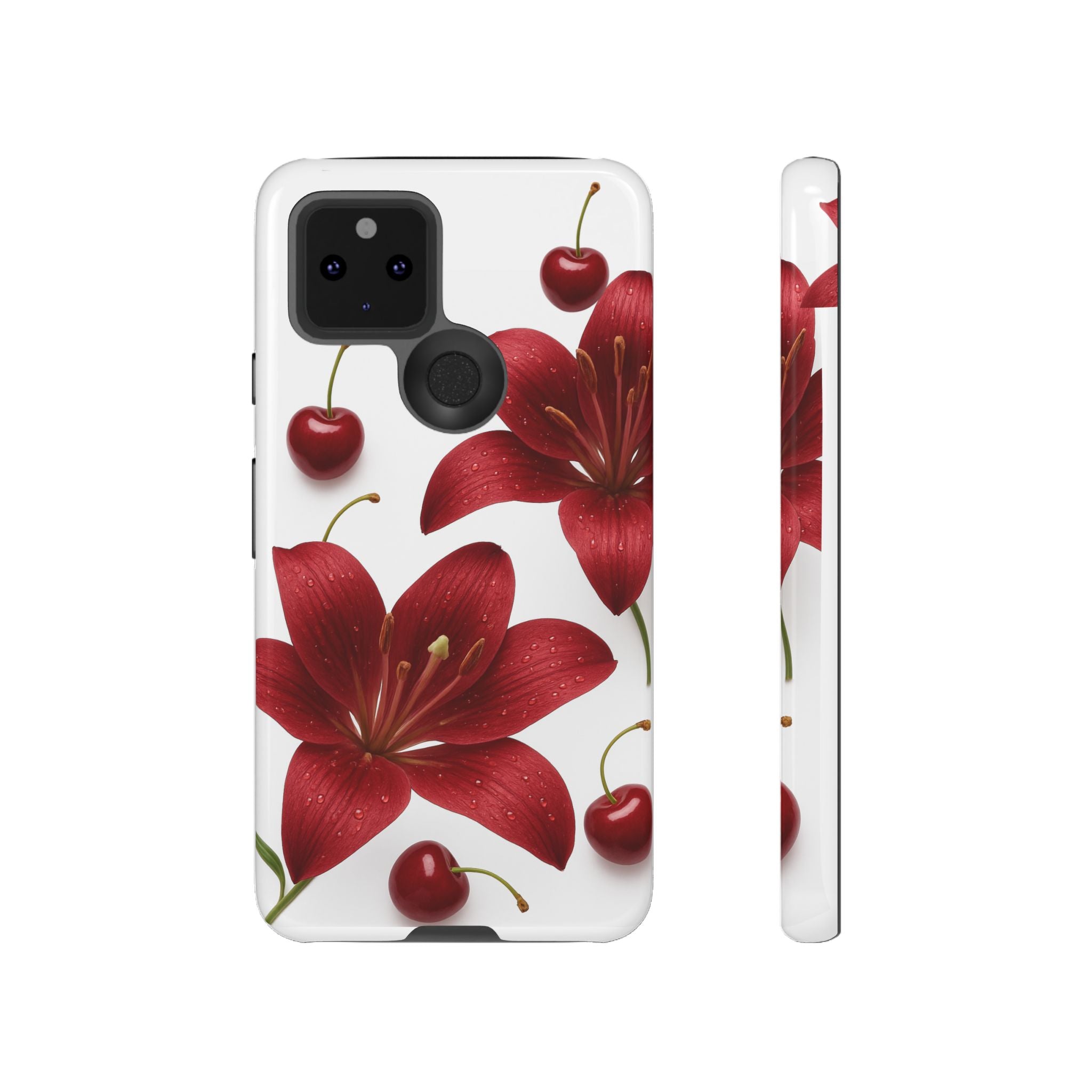 Floral Tough Phone Case, Beautiful Floral Design, Gift for Her, Risk Resistant Cover, Trendy Smartphone Accessory