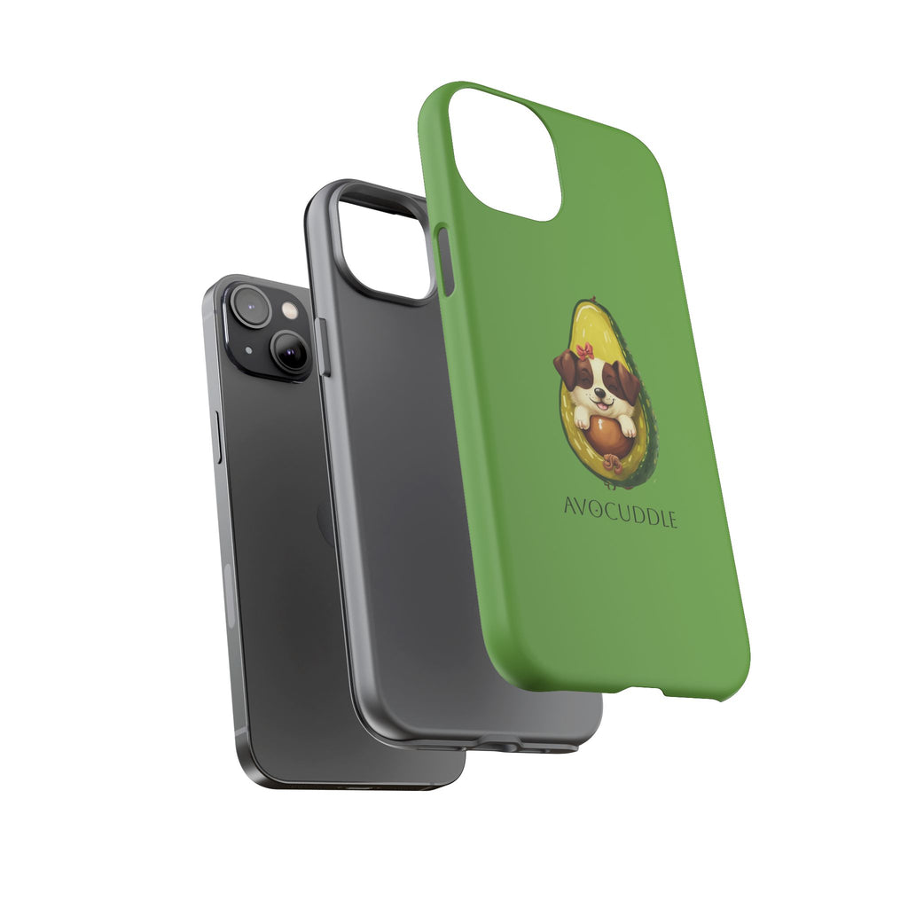Cute Avocado Dog Phone Case - Pet Lover Gift, Animal Phone Cover, Quirky Accessory, Dog Mom Present, Custom Phone Case