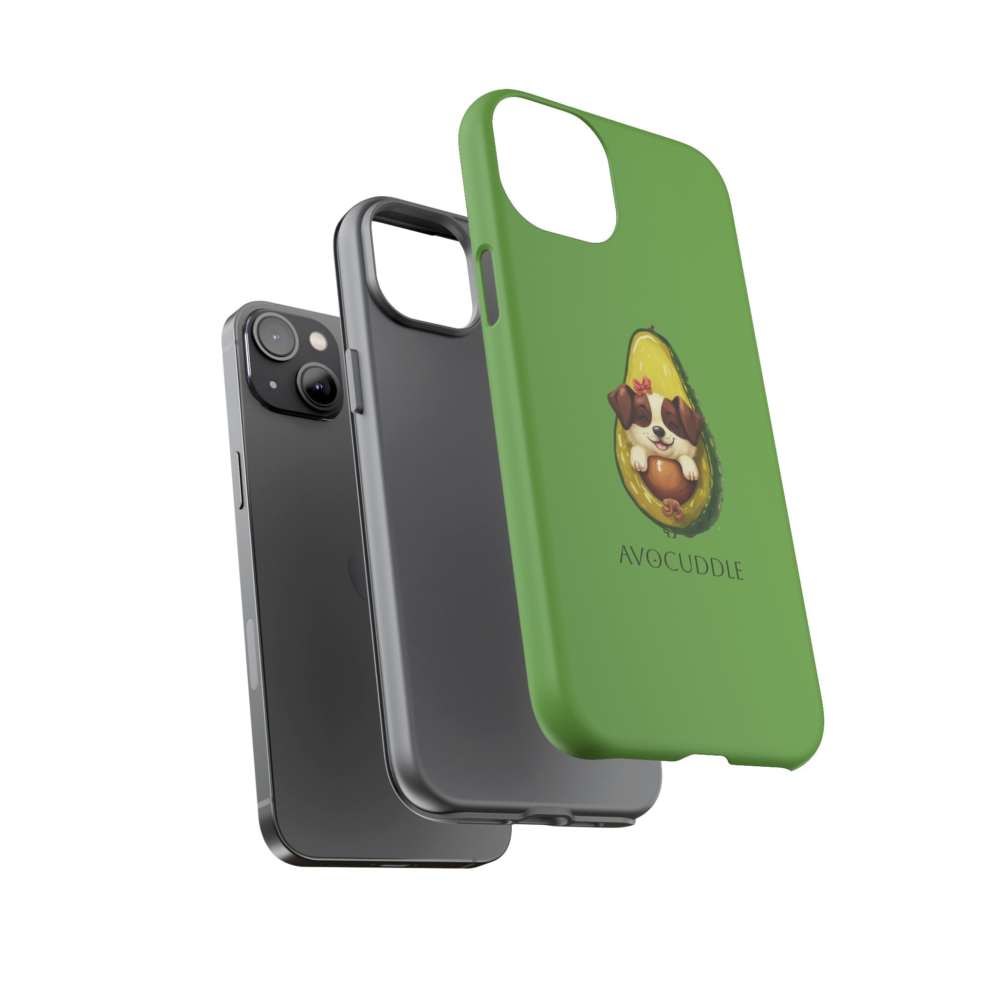 Cute Avocado Dog Phone Case - Pet Lover Gift, Animal Phone Cover, Quirky Accessory, Dog Mom Present, Custom Phone Case