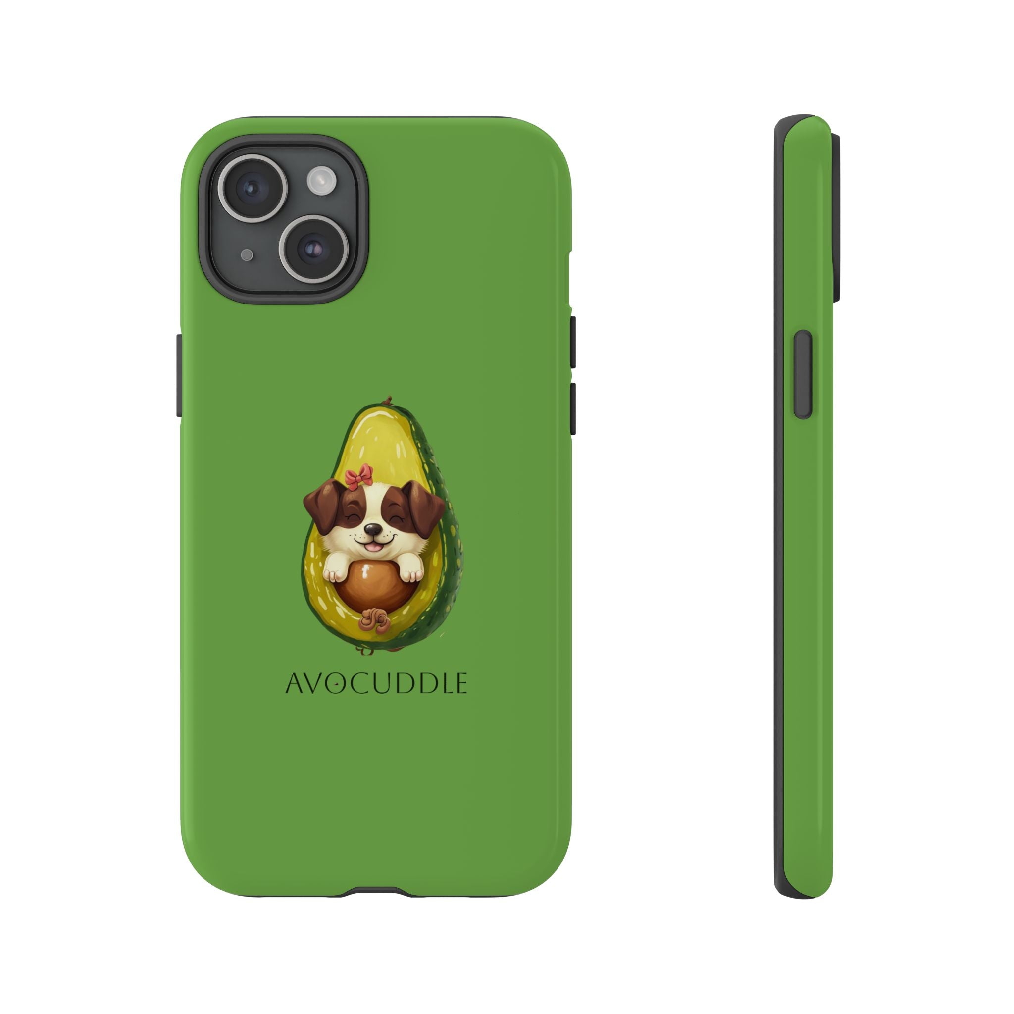 Cute Avocado Dog Phone Case - Pet Lover Gift, Animal Phone Cover, Quirky Accessory, Dog Mom Present, Custom Phone Case