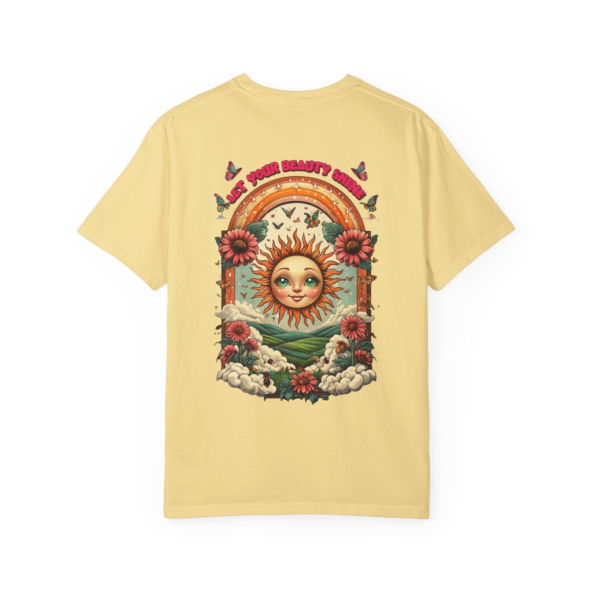 Sunshine Vibes Unisex Garment-Dyed T-shirt, Vintage Graphic Tee, Summer Fashion, Gift for Her, Eco-Friendly Clothing, Festival Wear