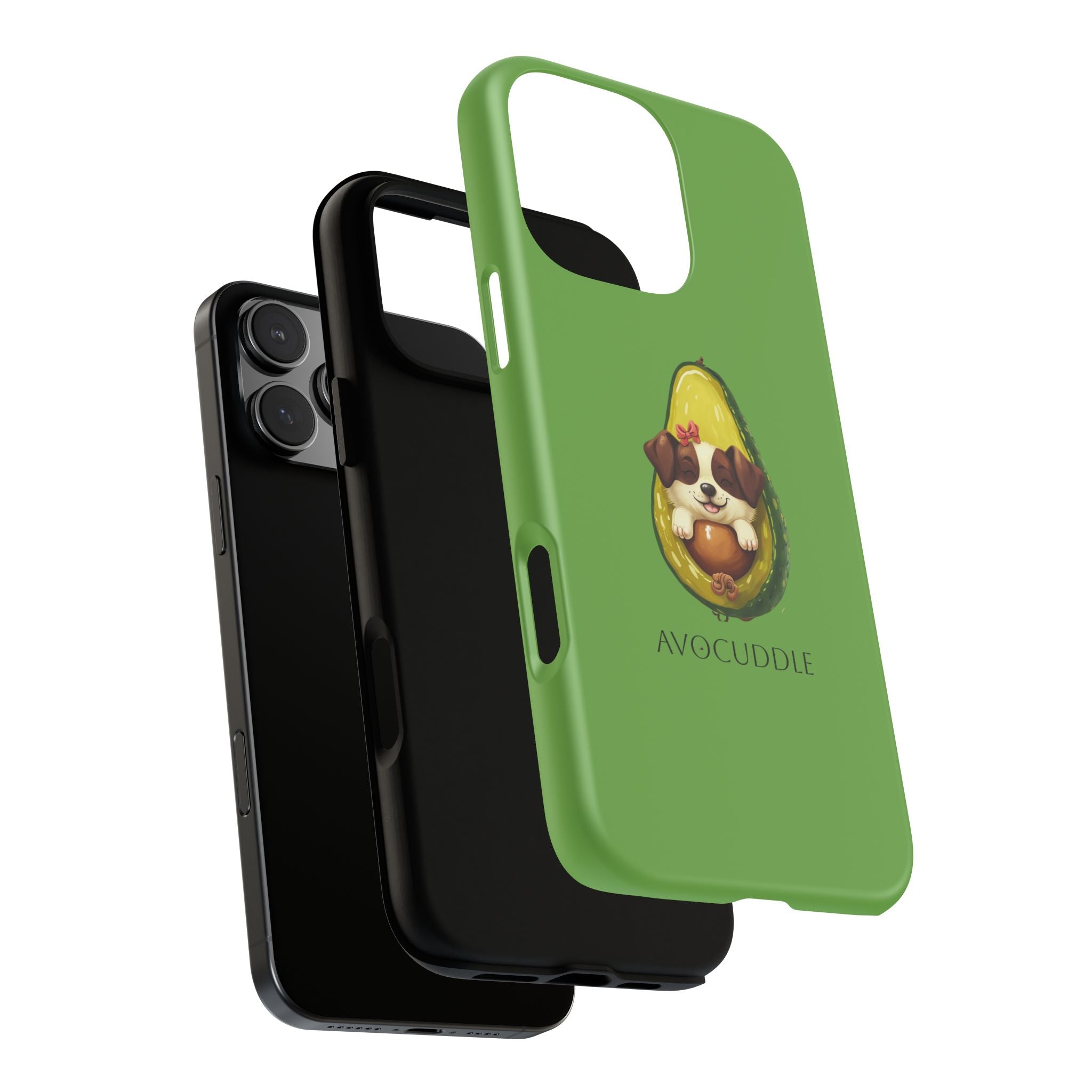 Cute Avocado Dog Phone Case - Pet Lover Gift, Animal Phone Cover, Quirky Accessory, Dog Mom Present, Custom Phone Case