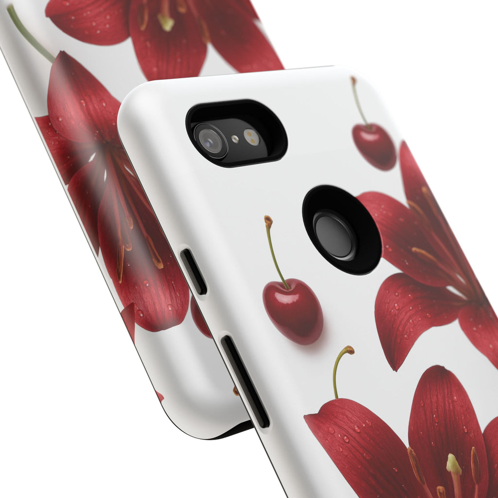 Floral Tough Phone Case, Beautiful Floral Design, Gift for Her, Risk Resistant Cover, Trendy Smartphone Accessory