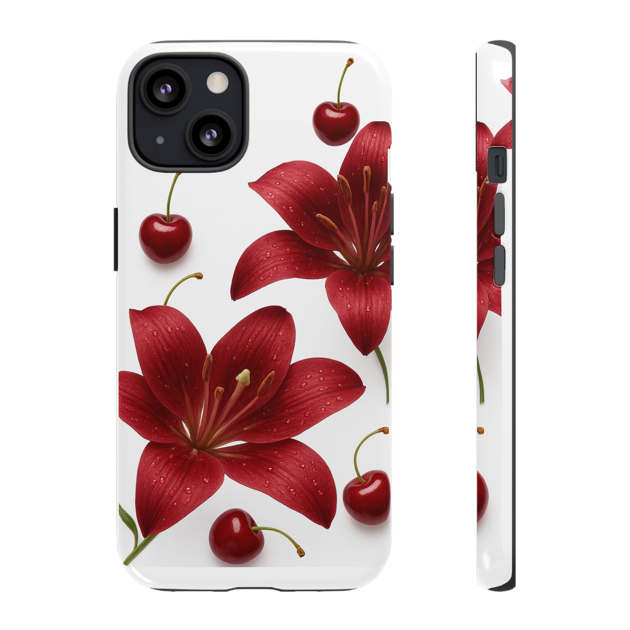 Floral Tough Phone Case, Beautiful Floral Design, Gift for Her, Risk Resistant Cover, Trendy Smartphone Accessory