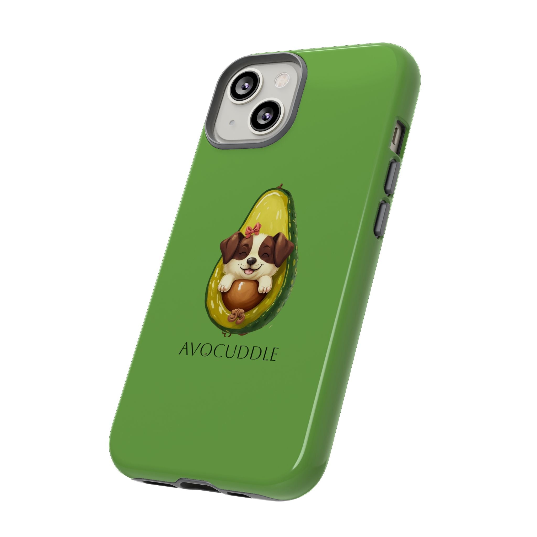 Cute Avocado Dog Phone Case - Pet Lover Gift, Animal Phone Cover, Quirky Accessory, Dog Mom Present, Custom Phone Case