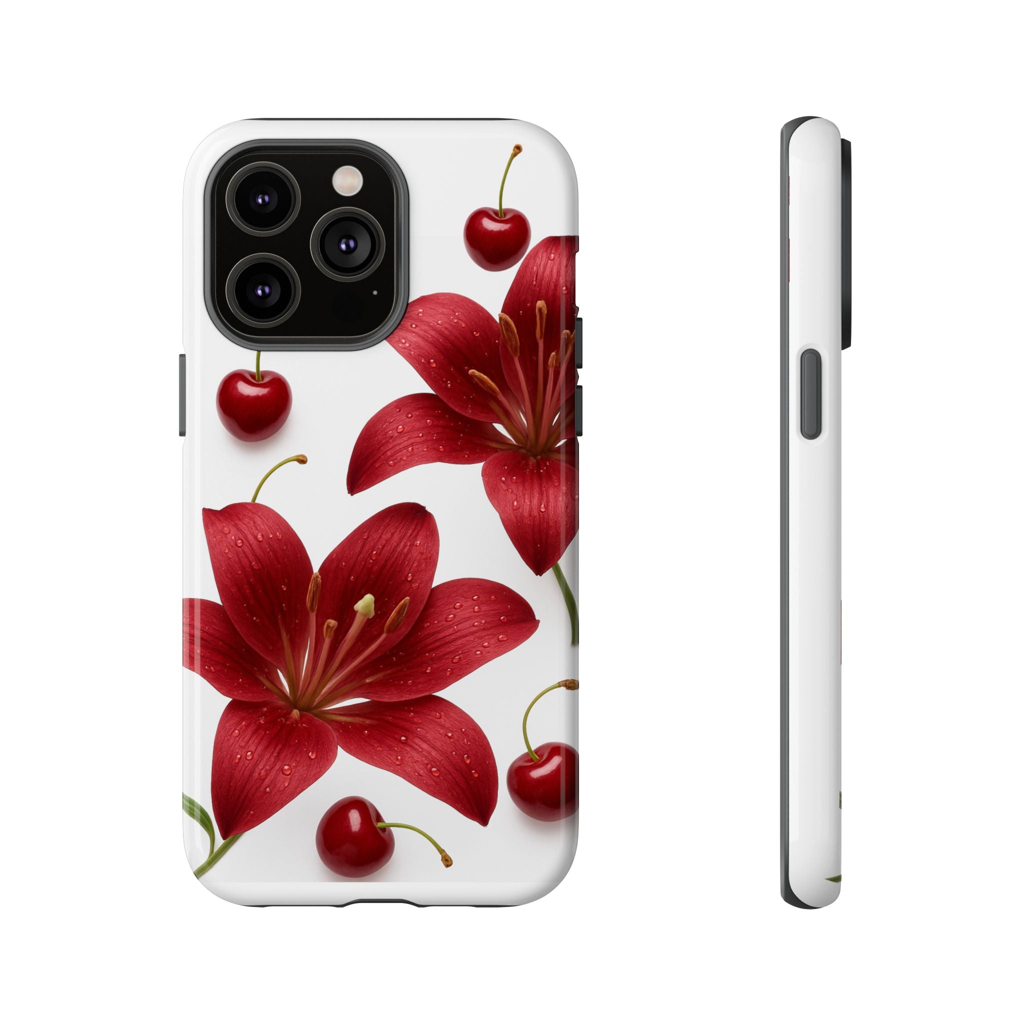 Floral Tough Phone Case, Beautiful Floral Design, Gift for Her, Risk Resistant Cover, Trendy Smartphone Accessory