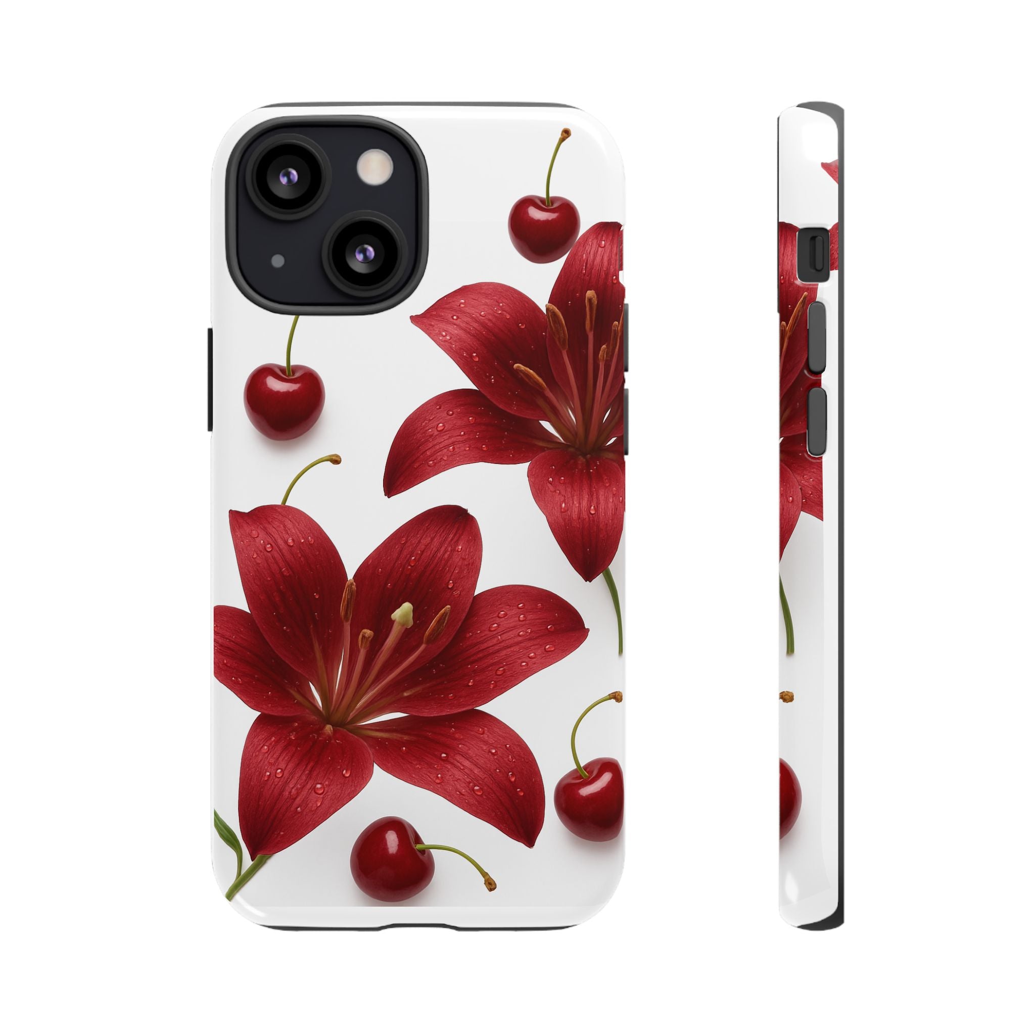 Floral Tough Phone Case, Beautiful Floral Design, Gift for Her, Risk Resistant Cover, Trendy Smartphone Accessory