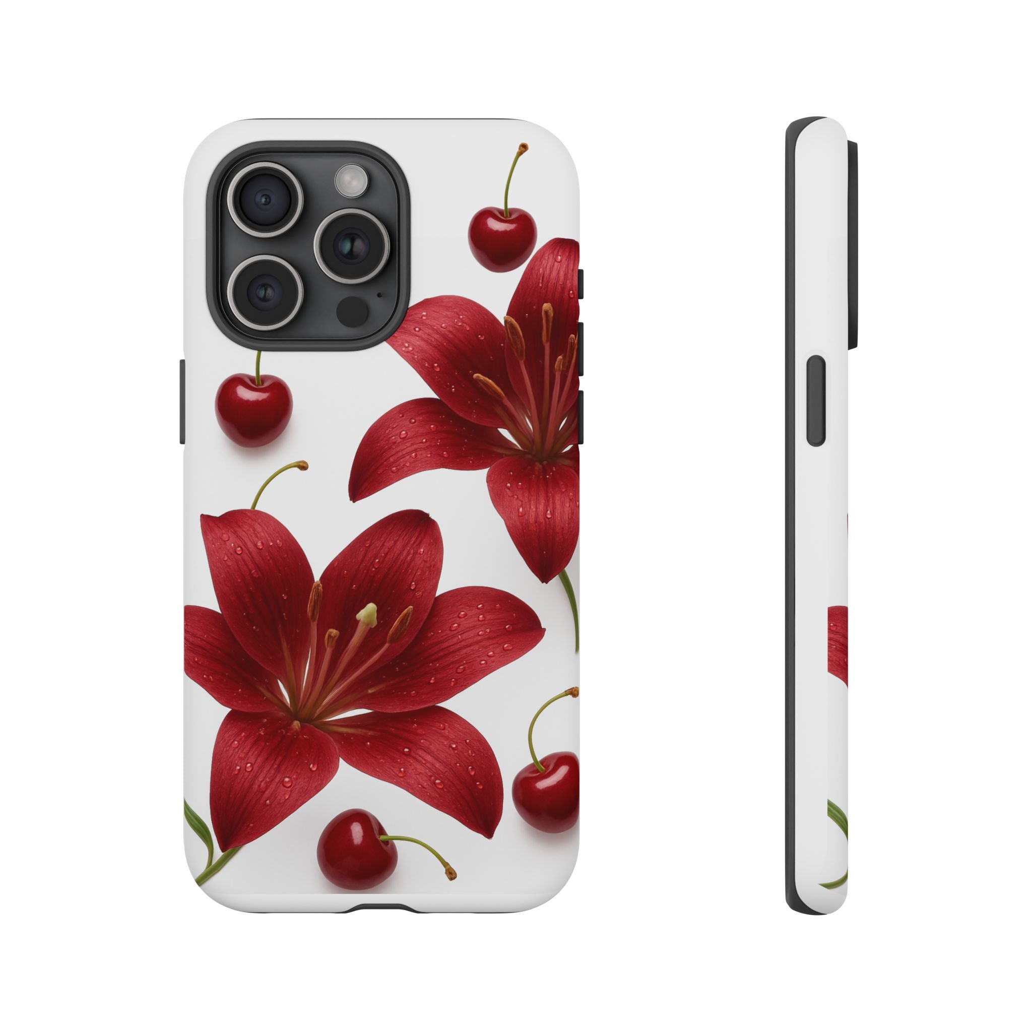 Floral Tough Phone Case, Beautiful Floral Design, Gift for Her, Risk Resistant Cover, Trendy Smartphone Accessory