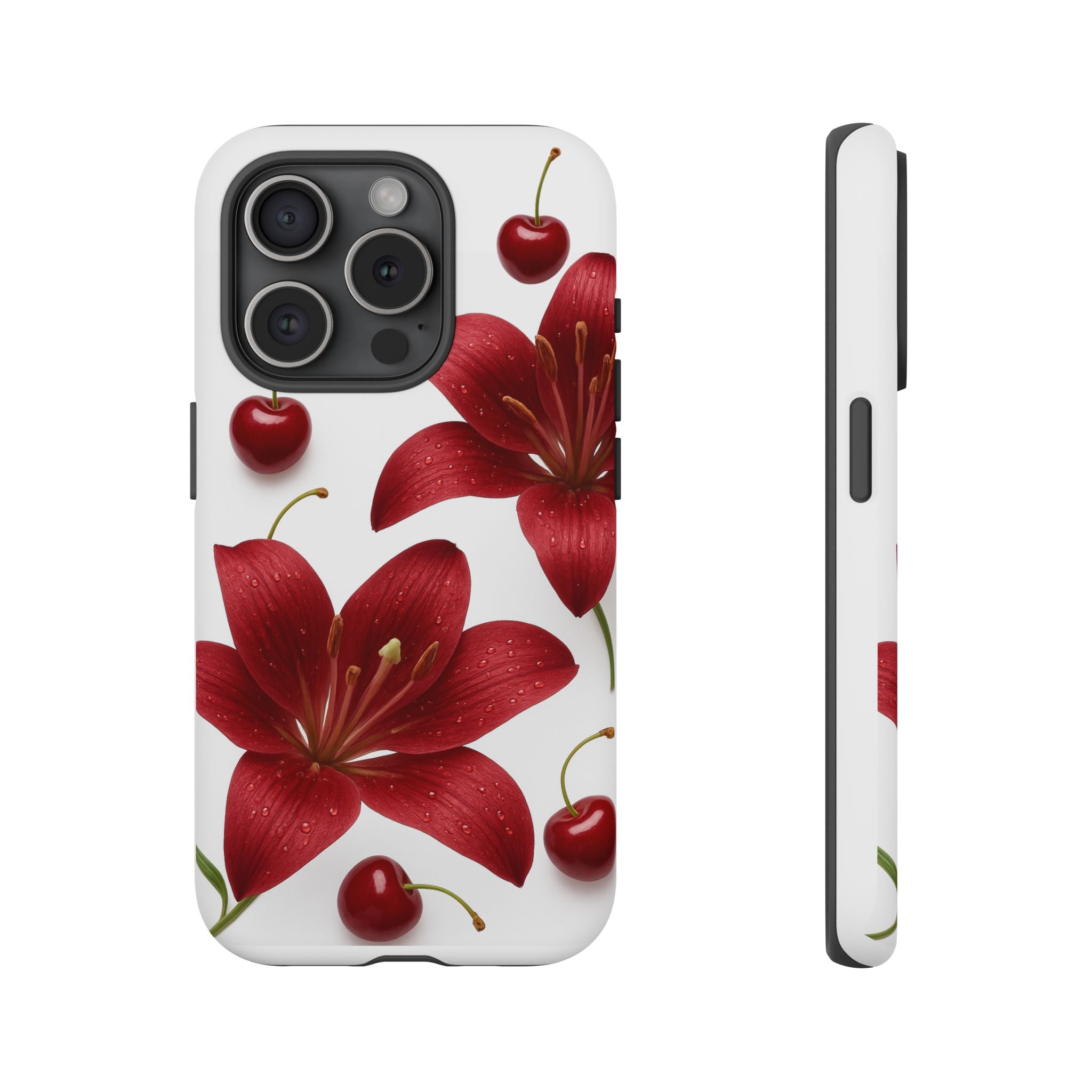 Floral Tough Phone Case, Beautiful Floral Design, Gift for Her, Risk Resistant Cover, Trendy Smartphone Accessory
