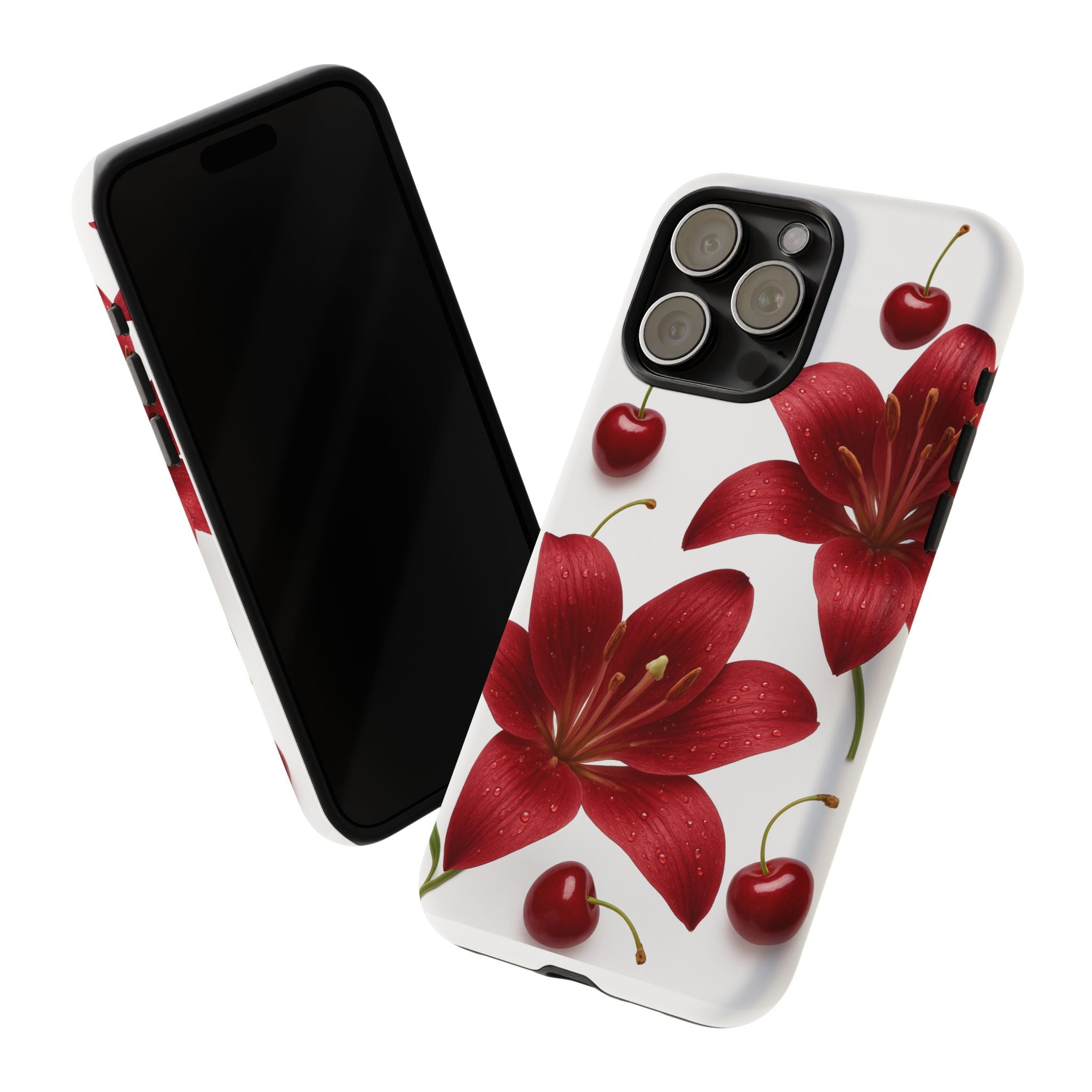 Floral Tough Phone Case, Beautiful Floral Design, Gift for Her, Risk Resistant Cover, Trendy Smartphone Accessory