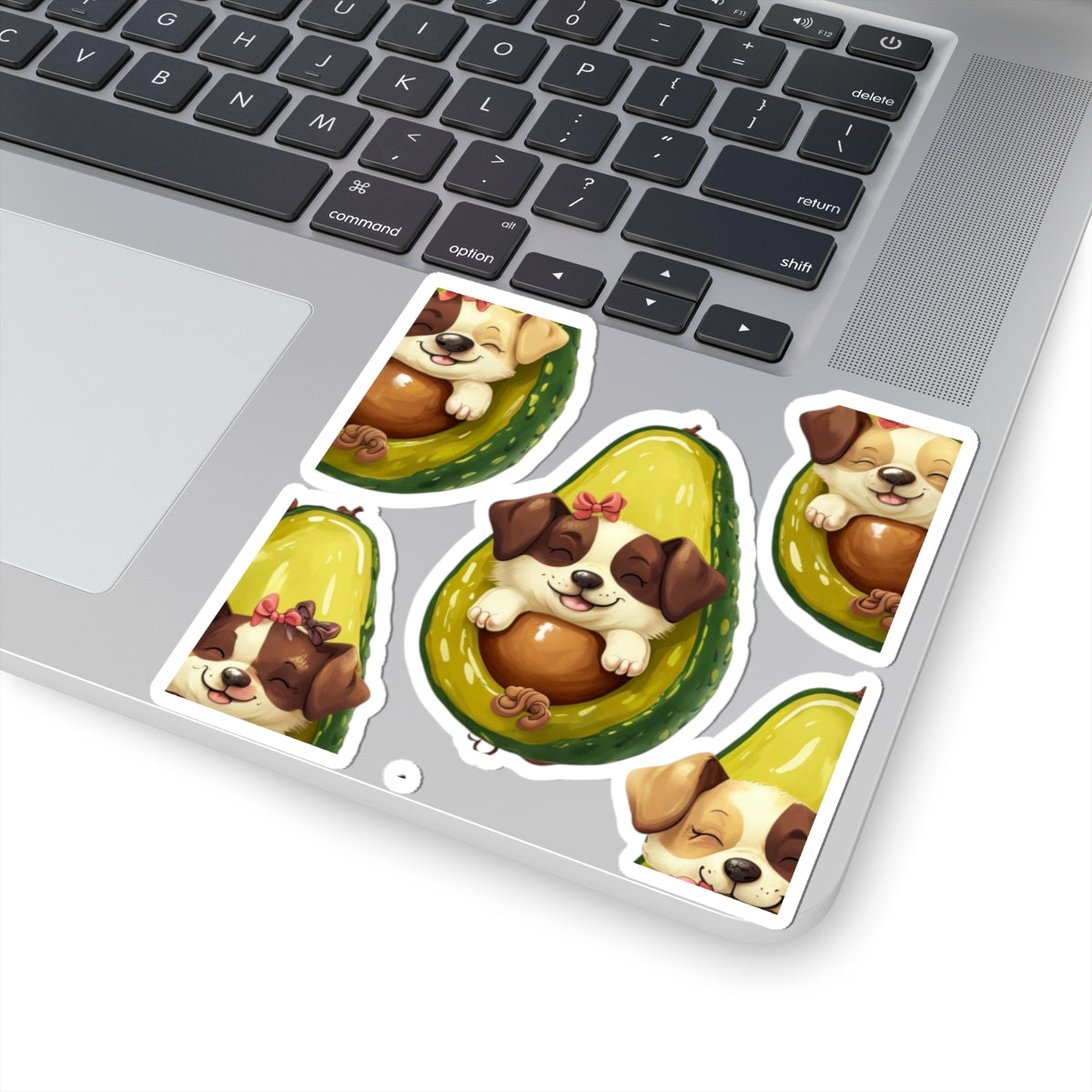 Adorable Avocado Puppy Stickers, Cute Dog Stickers, Pet Lover Gifts, Kawaii Dog Decals, Funny Laptop Stickers