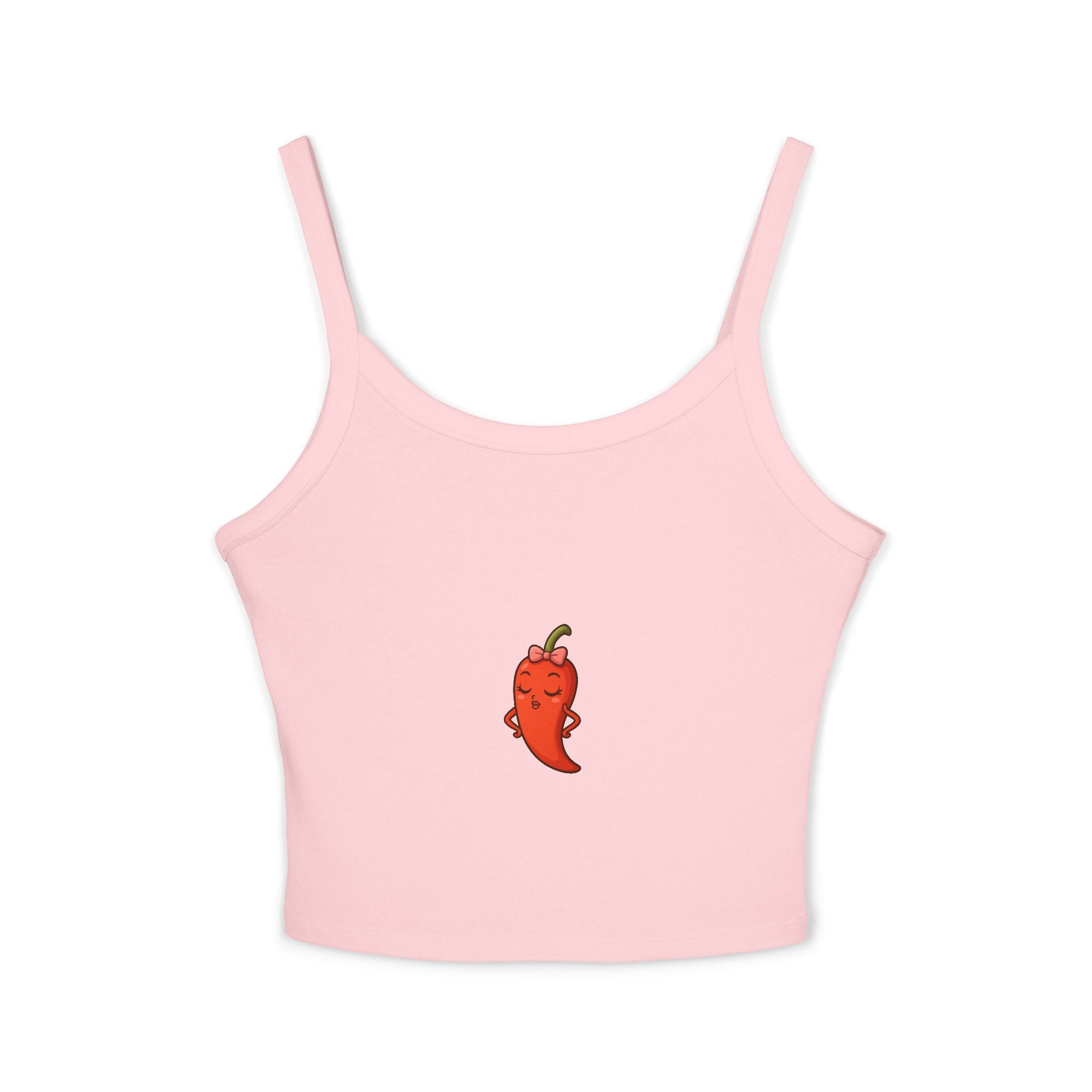 Cute Chili Pepper Women's Tank Top, Summer Fashion, Gift for Her, Casual Outfit, Trendy Sleeveless Top, Spaghetti Strap Shirt