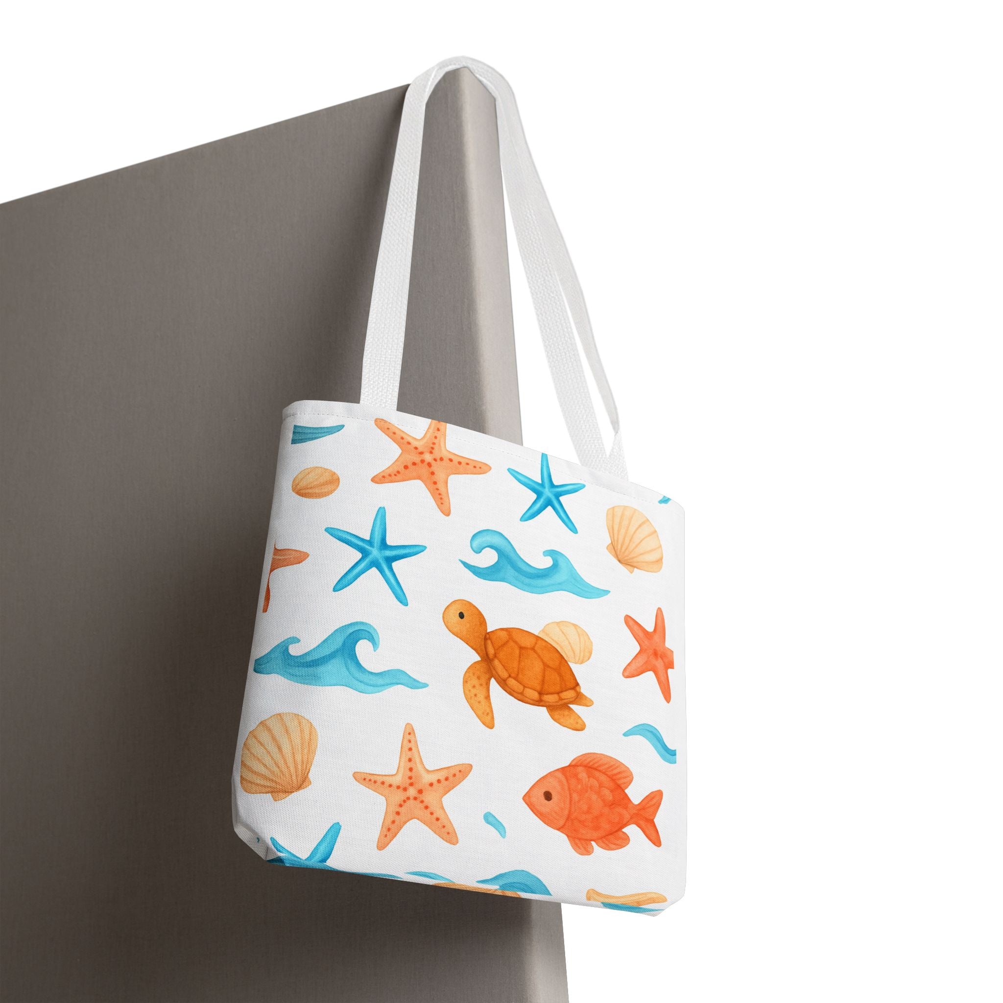 Ocean-Themed Tote Bag - Cute Beach Bag, Summer Accessories, Gift for Ocean Lovers, Lightweight Carryall, Summer Shopping Bag