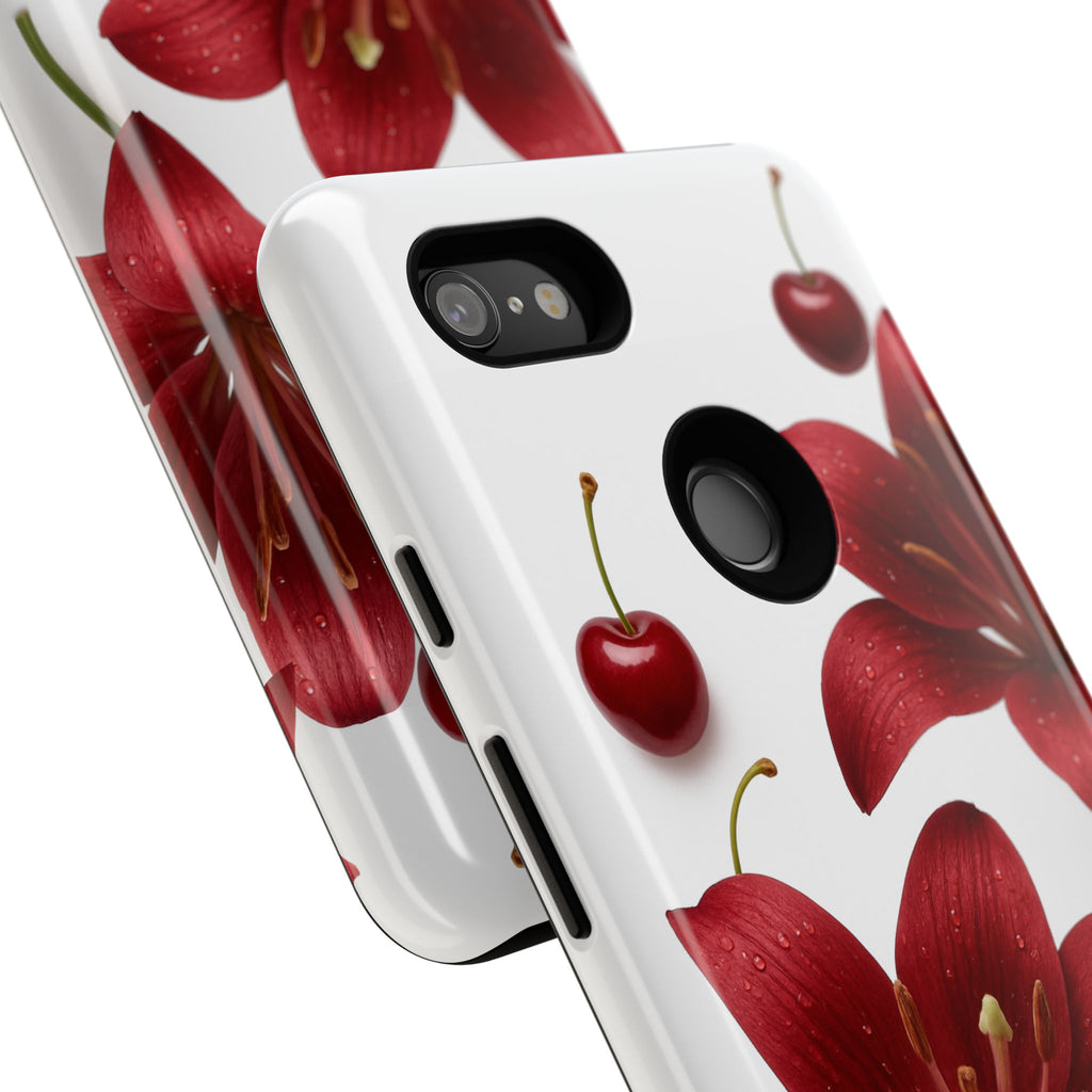 Floral Tough Phone Case, Beautiful Floral Design, Gift for Her, Risk Resistant Cover, Trendy Smartphone Accessory
