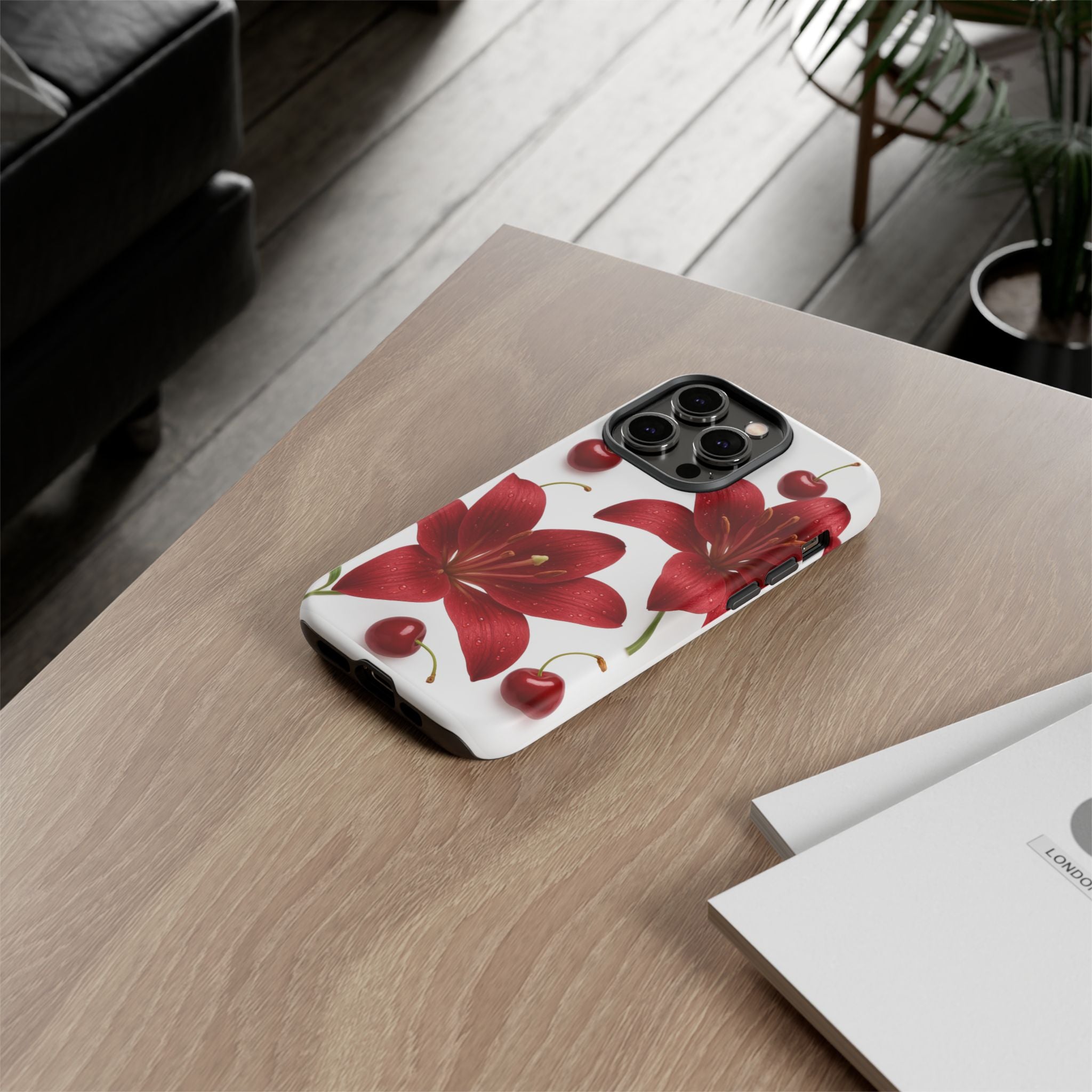 Floral Tough Phone Case, Beautiful Floral Design, Gift for Her, Risk Resistant Cover, Trendy Smartphone Accessory