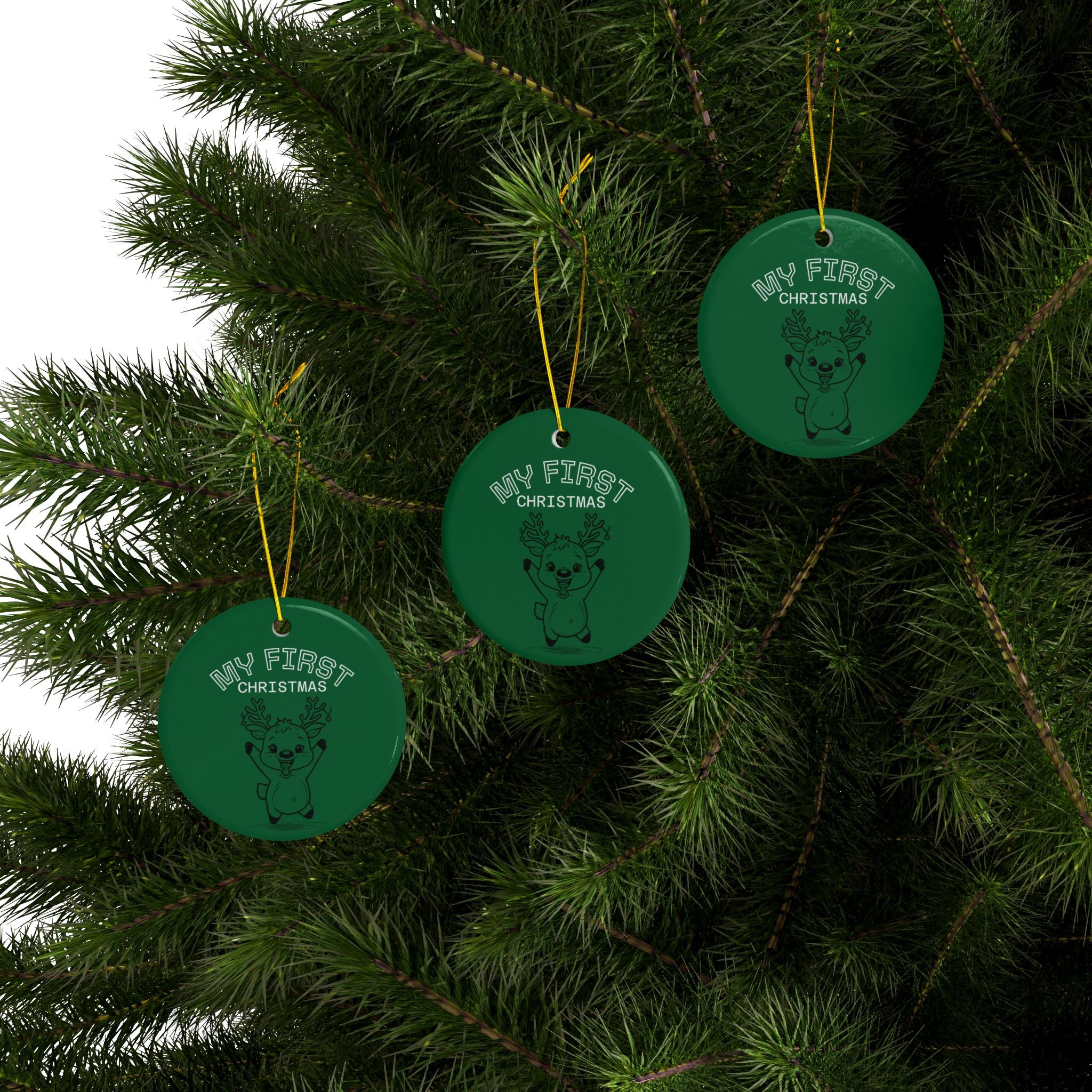 Ceramic Ornaments - Baby's First Christmas Set