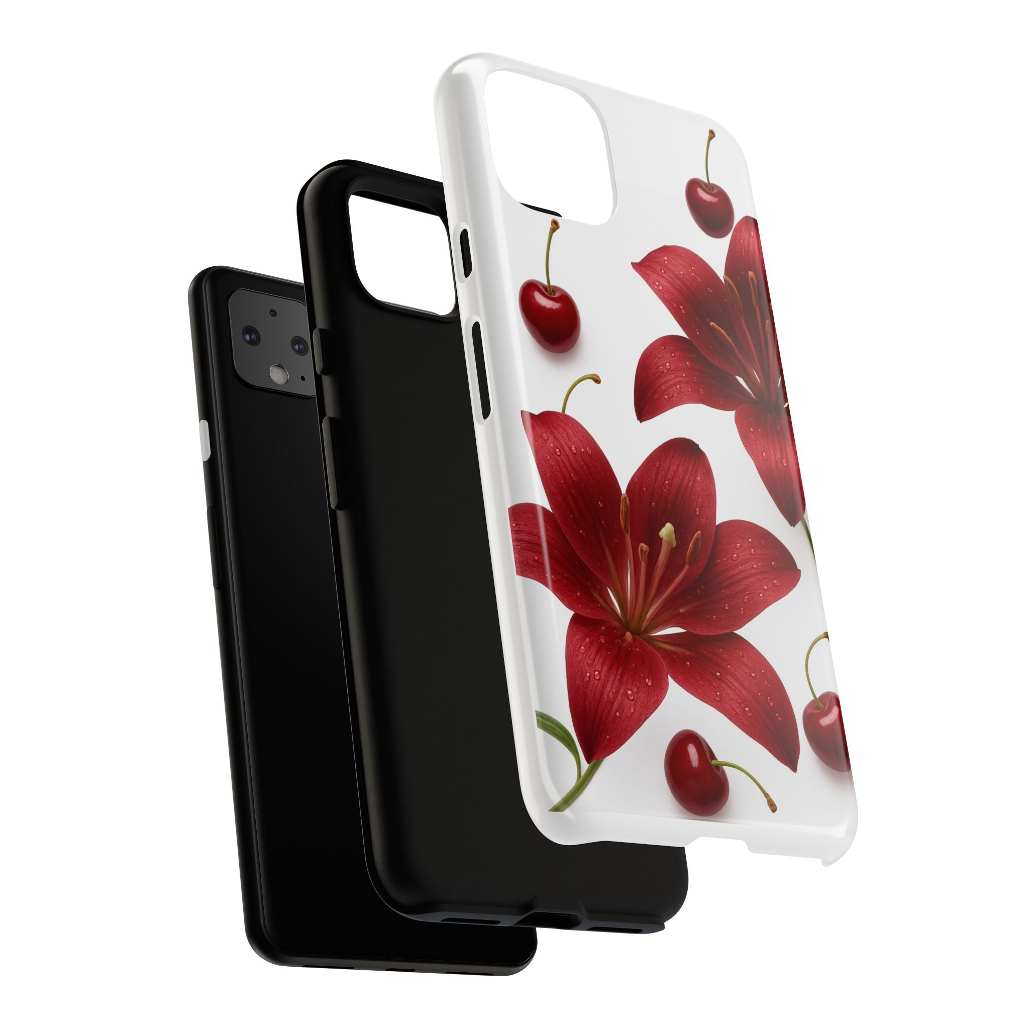 Floral Tough Phone Case, Beautiful Floral Design, Gift for Her, Risk Resistant Cover, Trendy Smartphone Accessory