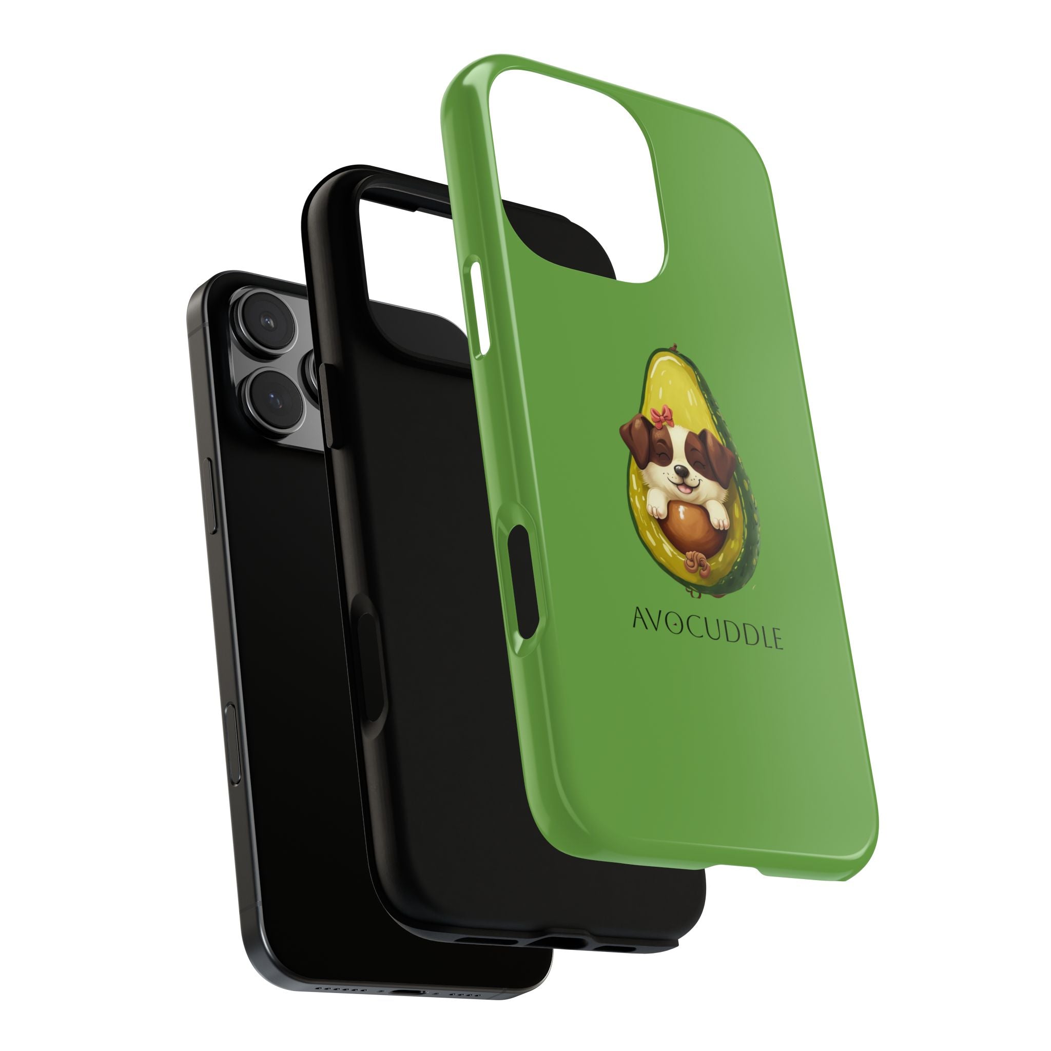 Cute Avocado Dog Phone Case - Pet Lover Gift, Animal Phone Cover, Quirky Accessory, Dog Mom Present, Custom Phone Case