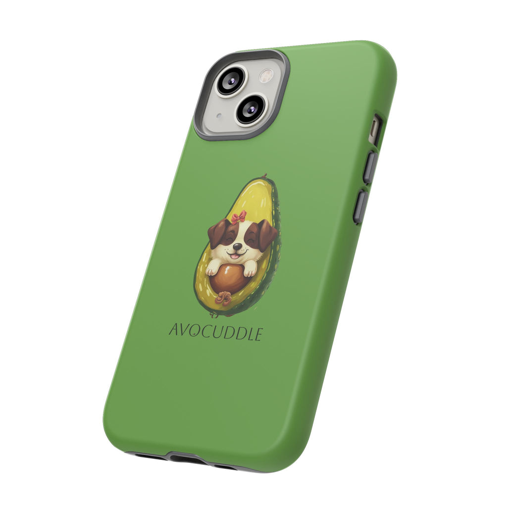 Cute Avocado Dog Phone Case - Pet Lover Gift, Animal Phone Cover, Quirky Accessory, Dog Mom Present, Custom Phone Case