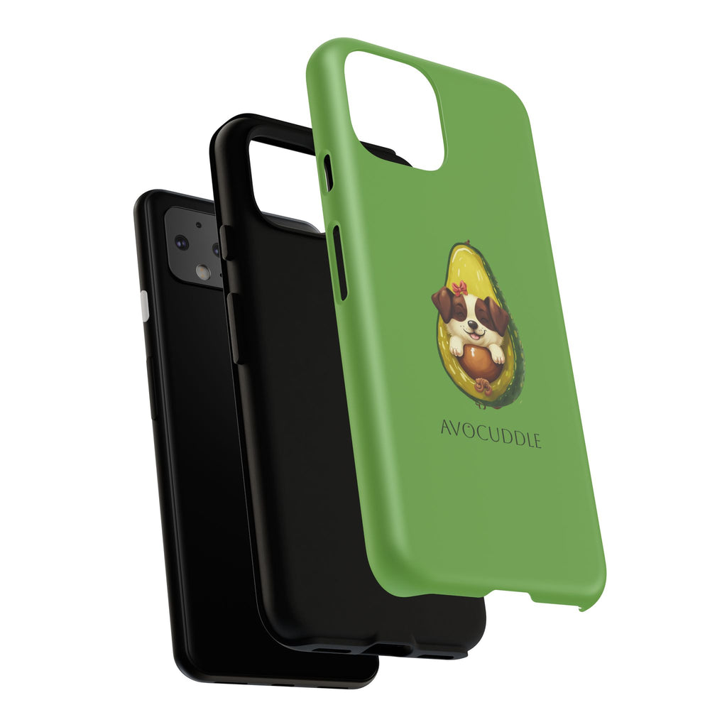 Cute Avocado Dog Phone Case - Pet Lover Gift, Animal Phone Cover, Quirky Accessory, Dog Mom Present, Custom Phone Case