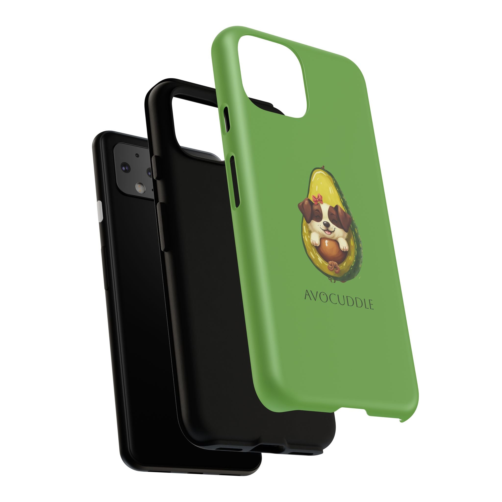 Cute Avocado Dog Phone Case - Pet Lover Gift, Animal Phone Cover, Quirky Accessory, Dog Mom Present, Custom Phone Case