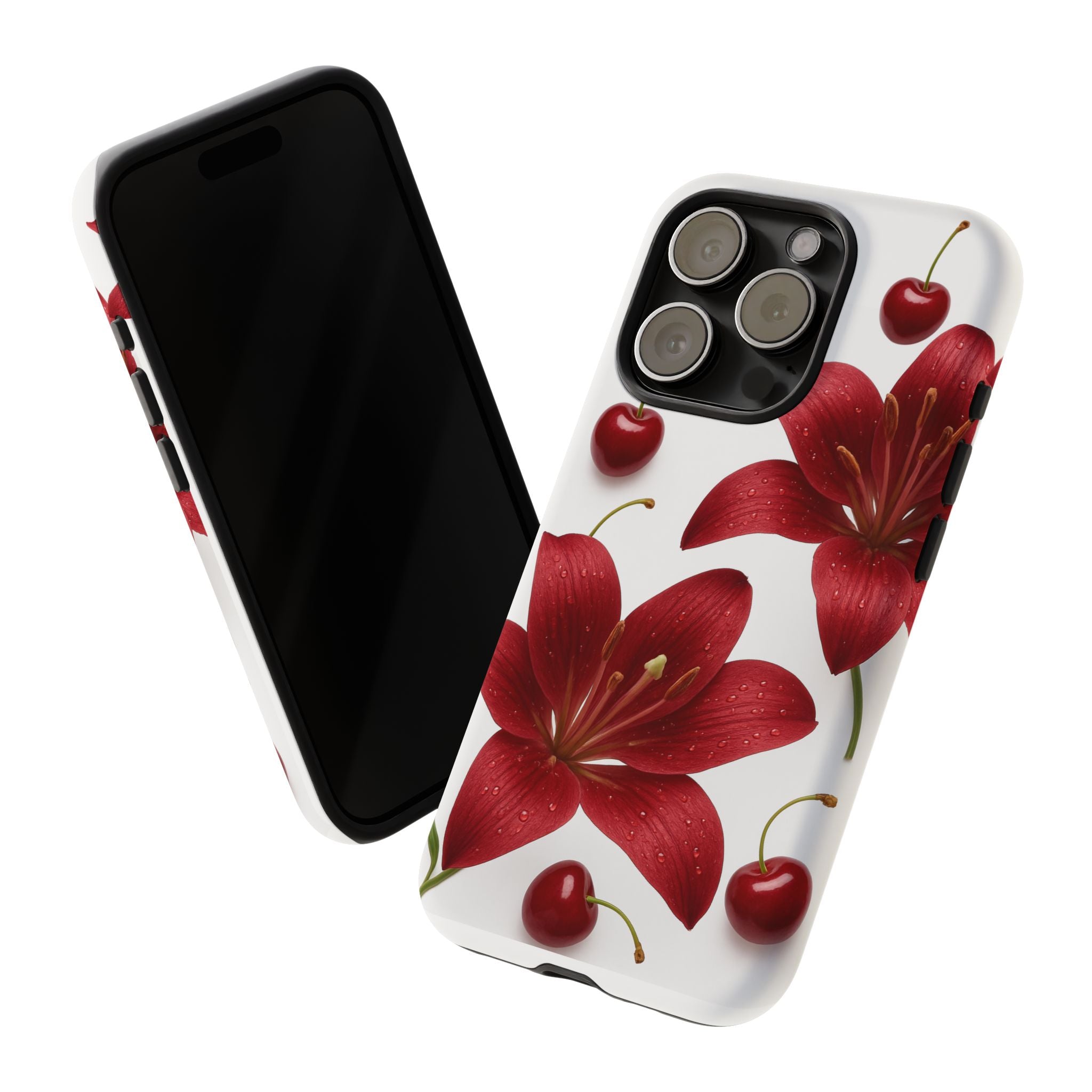Floral Tough Phone Case, Beautiful Floral Design, Gift for Her, Risk Resistant Cover, Trendy Smartphone Accessory