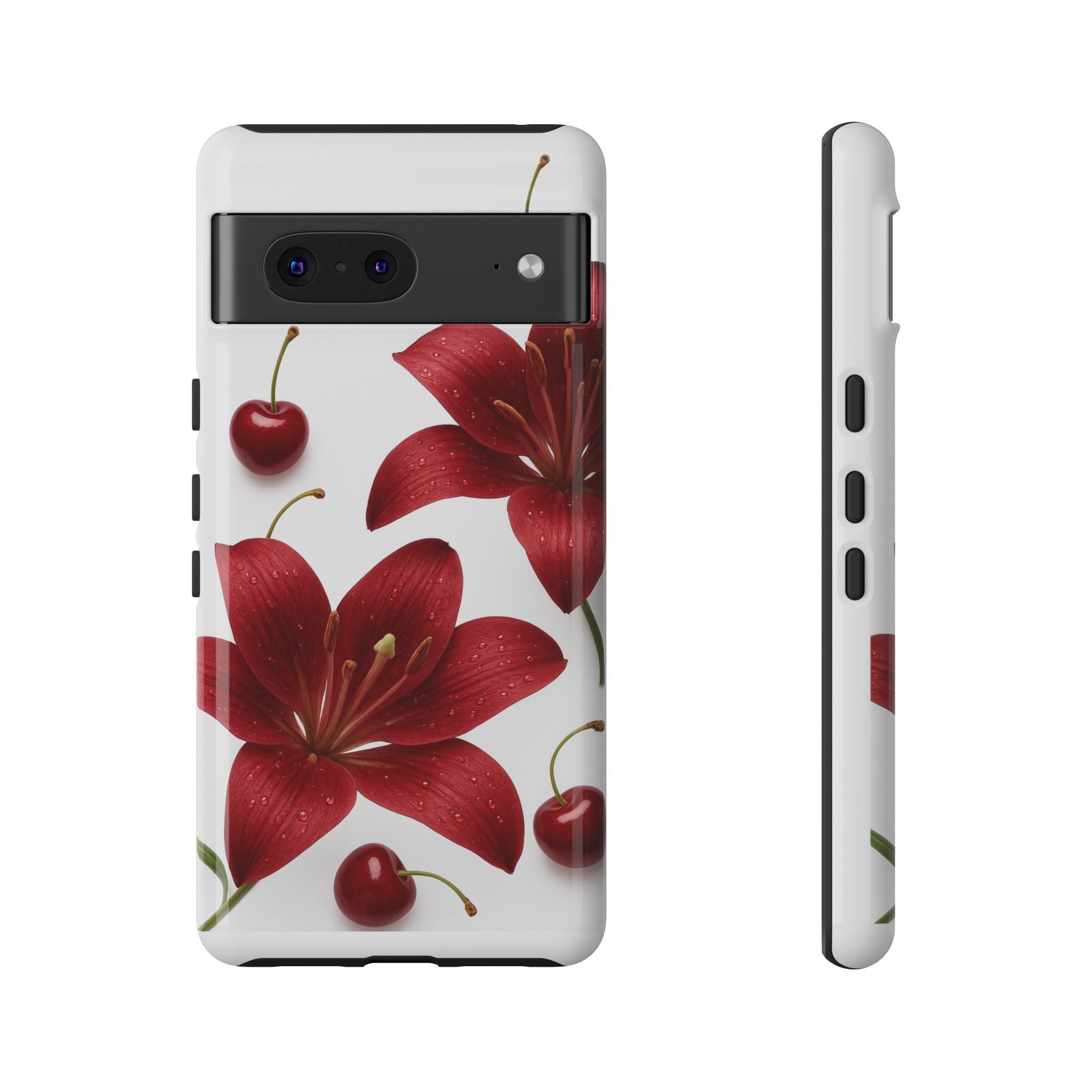 Floral Tough Phone Case, Beautiful Floral Design, Gift for Her, Risk Resistant Cover, Trendy Smartphone Accessory