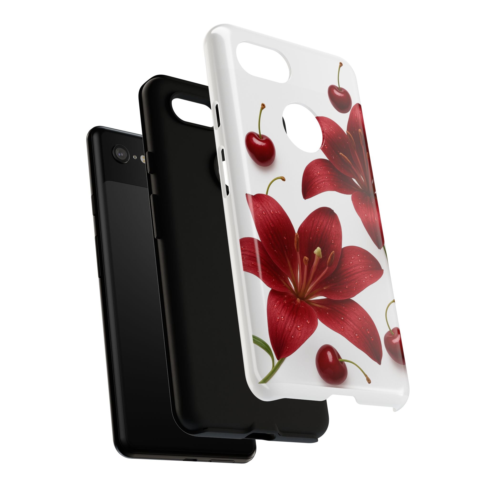 Floral Tough Phone Case, Beautiful Floral Design, Gift for Her, Risk Resistant Cover, Trendy Smartphone Accessory