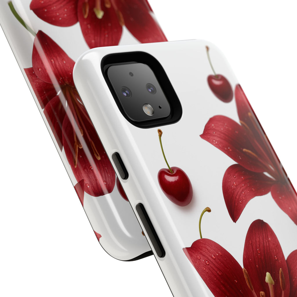 Floral Tough Phone Case, Beautiful Floral Design, Gift for Her, Risk Resistant Cover, Trendy Smartphone Accessory