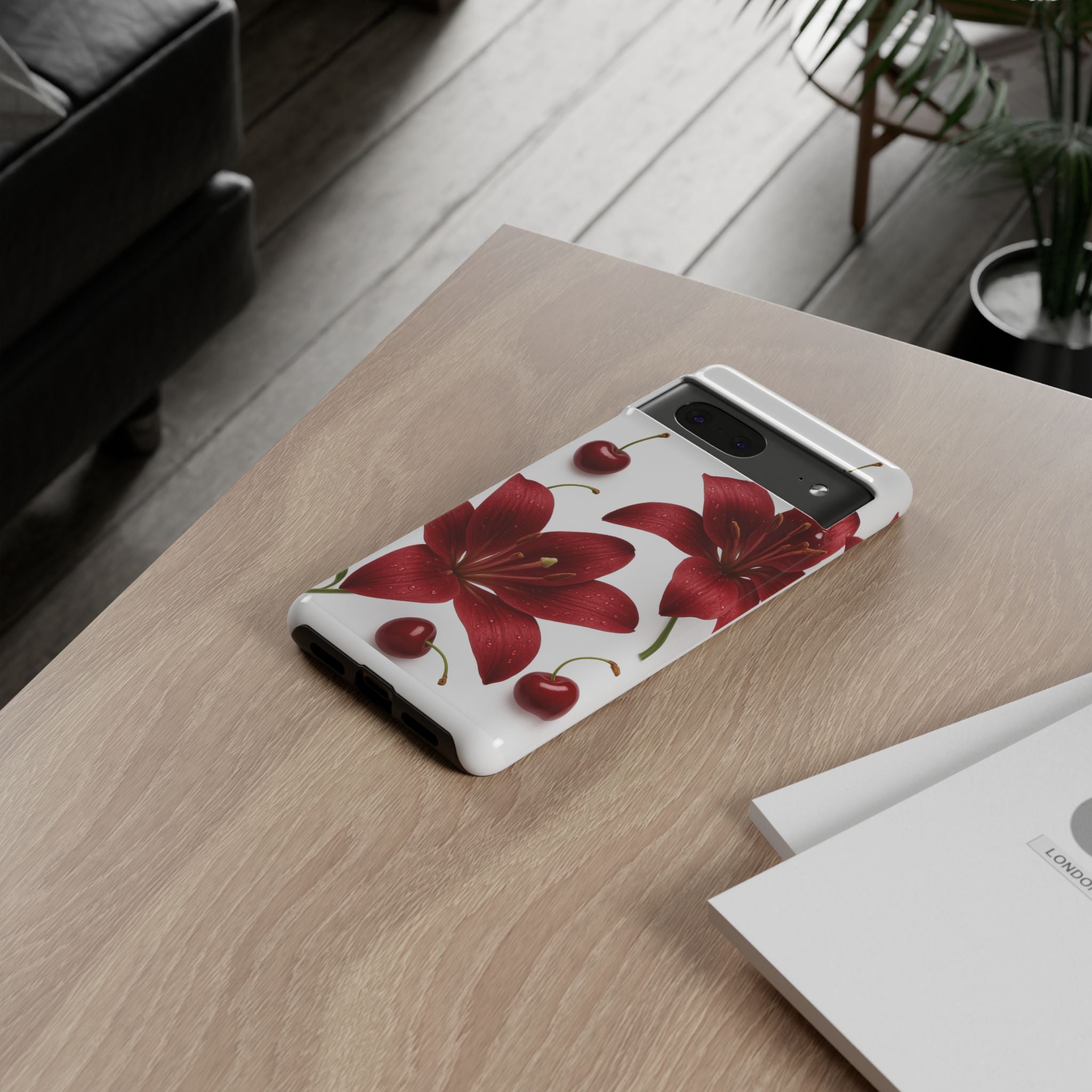 Floral Tough Phone Case, Beautiful Floral Design, Gift for Her, Risk Resistant Cover, Trendy Smartphone Accessory