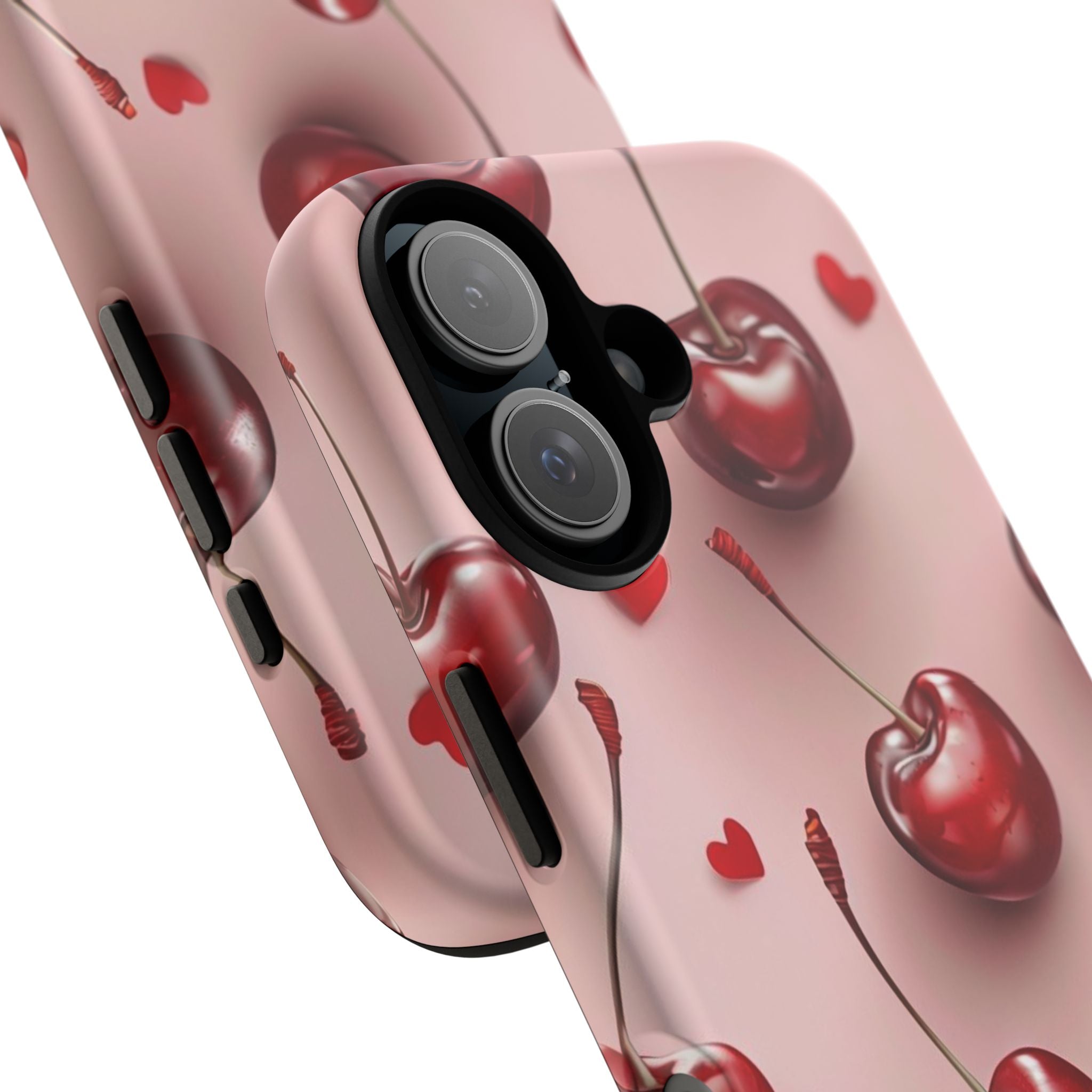 Cherry Blossom Phone Case, Cute Phone Cover, Tough Cases, Red Cherry Design, Valentine's Gift, Stylish Mobile Accessory