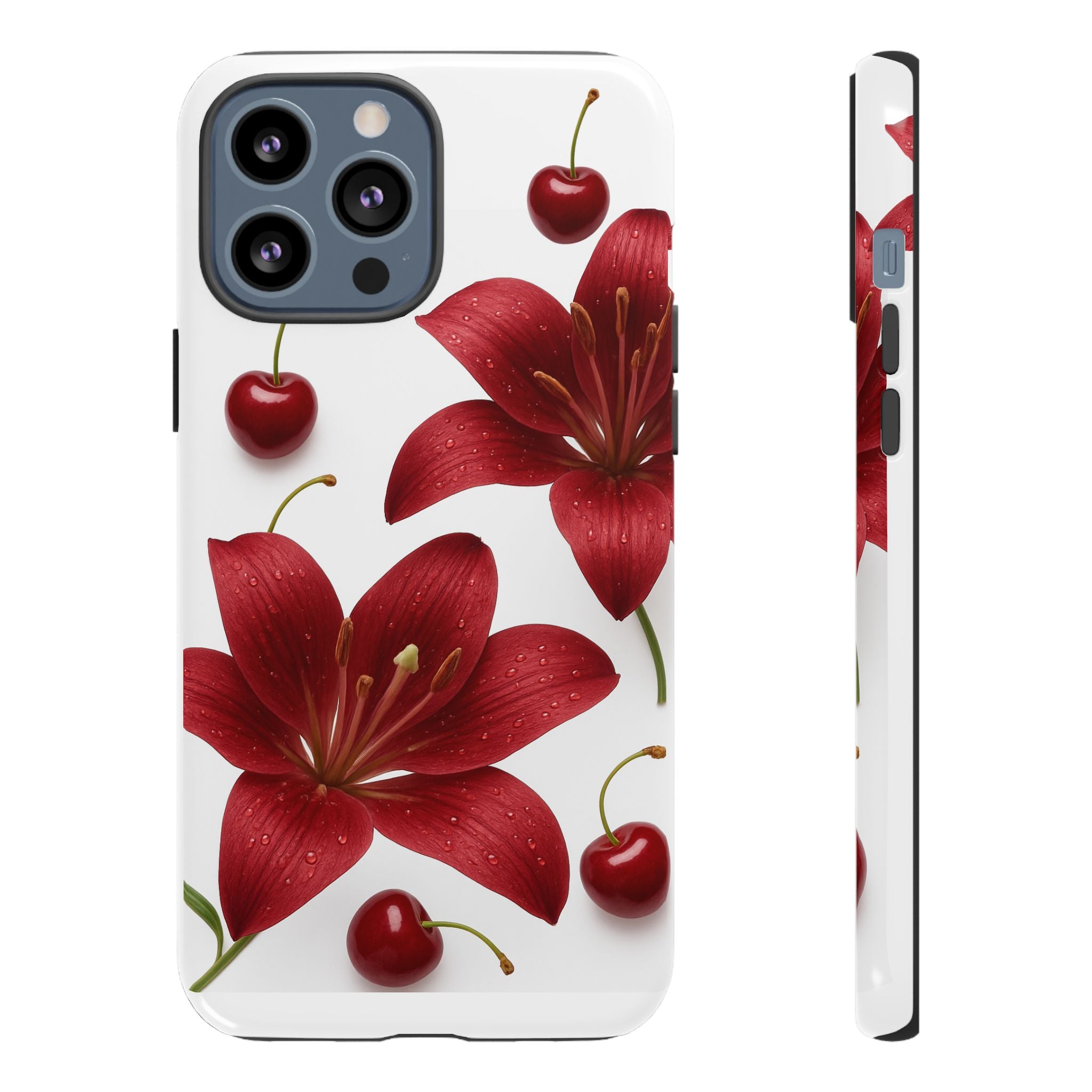 Floral Tough Phone Case, Beautiful Floral Design, Gift for Her, Risk Resistant Cover, Trendy Smartphone Accessory
