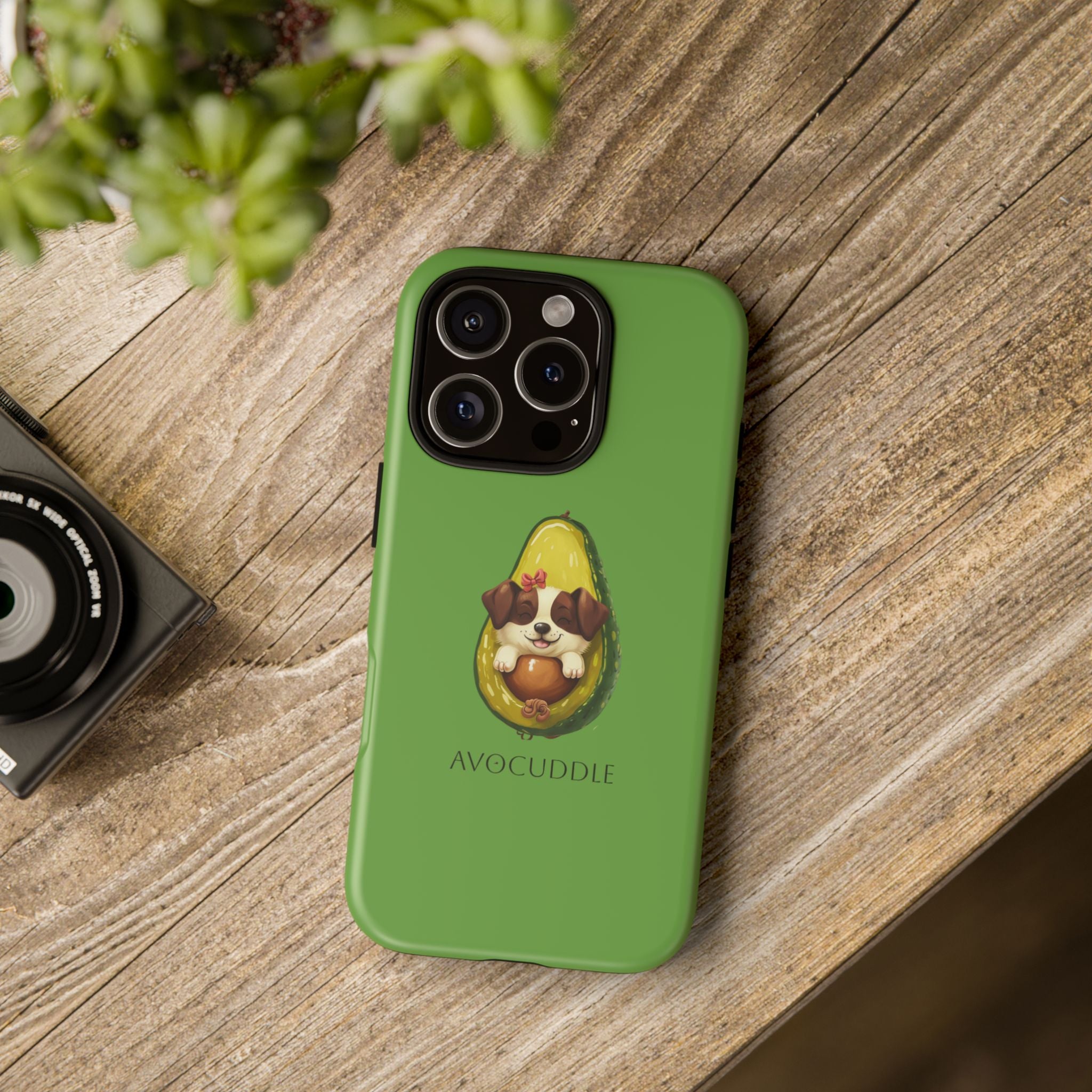 Cute Avocado Dog Phone Case - Pet Lover Gift, Animal Phone Cover, Quirky Accessory, Dog Mom Present, Custom Phone Case