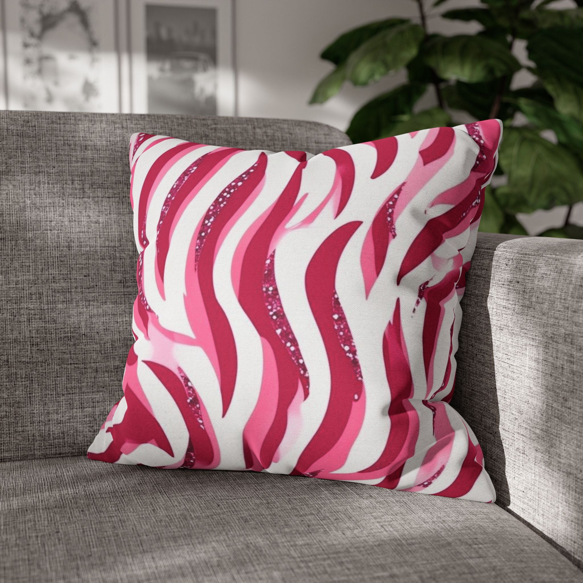 Vibrant Zebra Print Pillowcase, Home Decor, Couch Accent, Gift for Her, Animal Print Decor