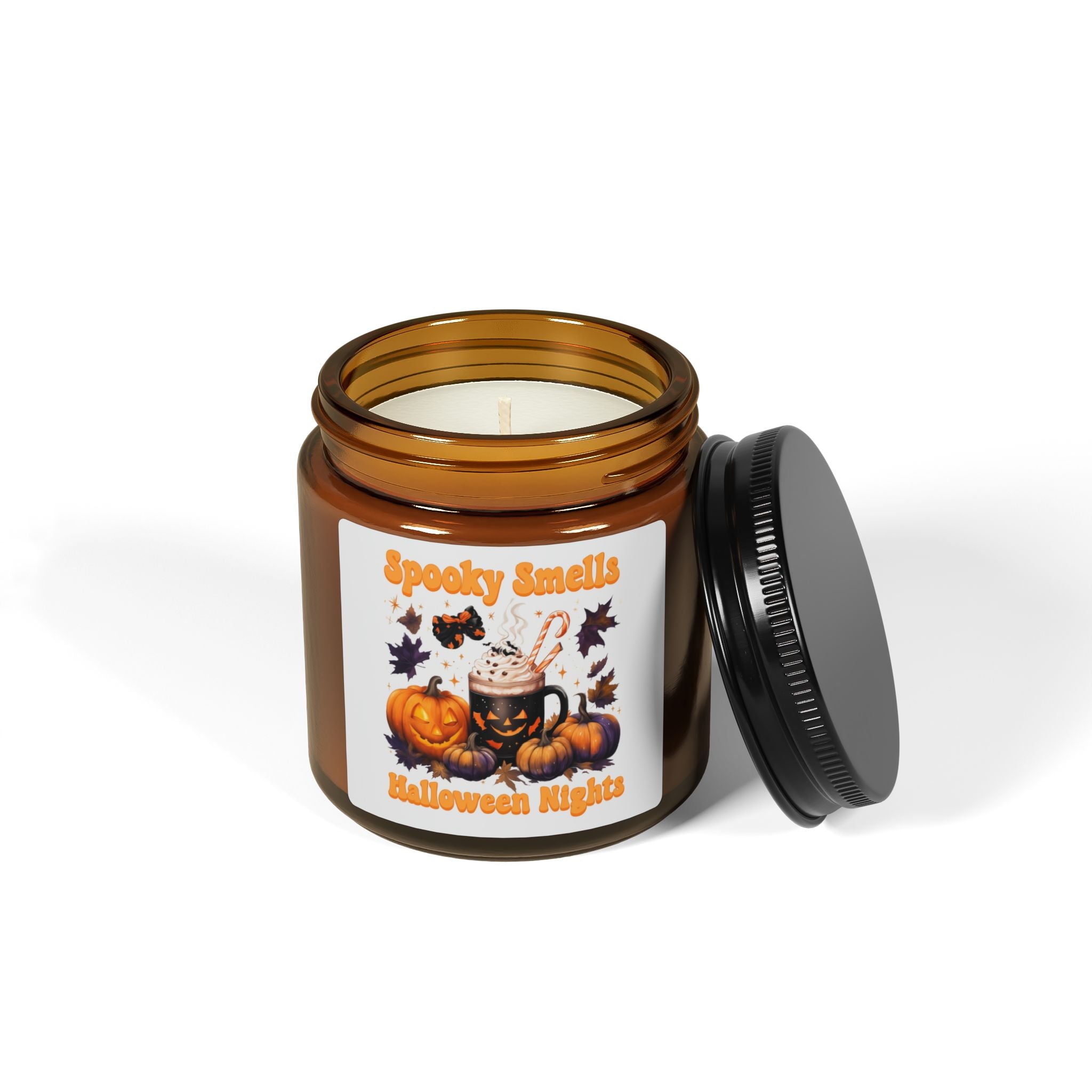 Halloween Scented Soy Candle, Spooky Candle for Fall Decor, Pumpkin Candle Gift, Autumn Aromatherapy, Seasonal Home Fragrance